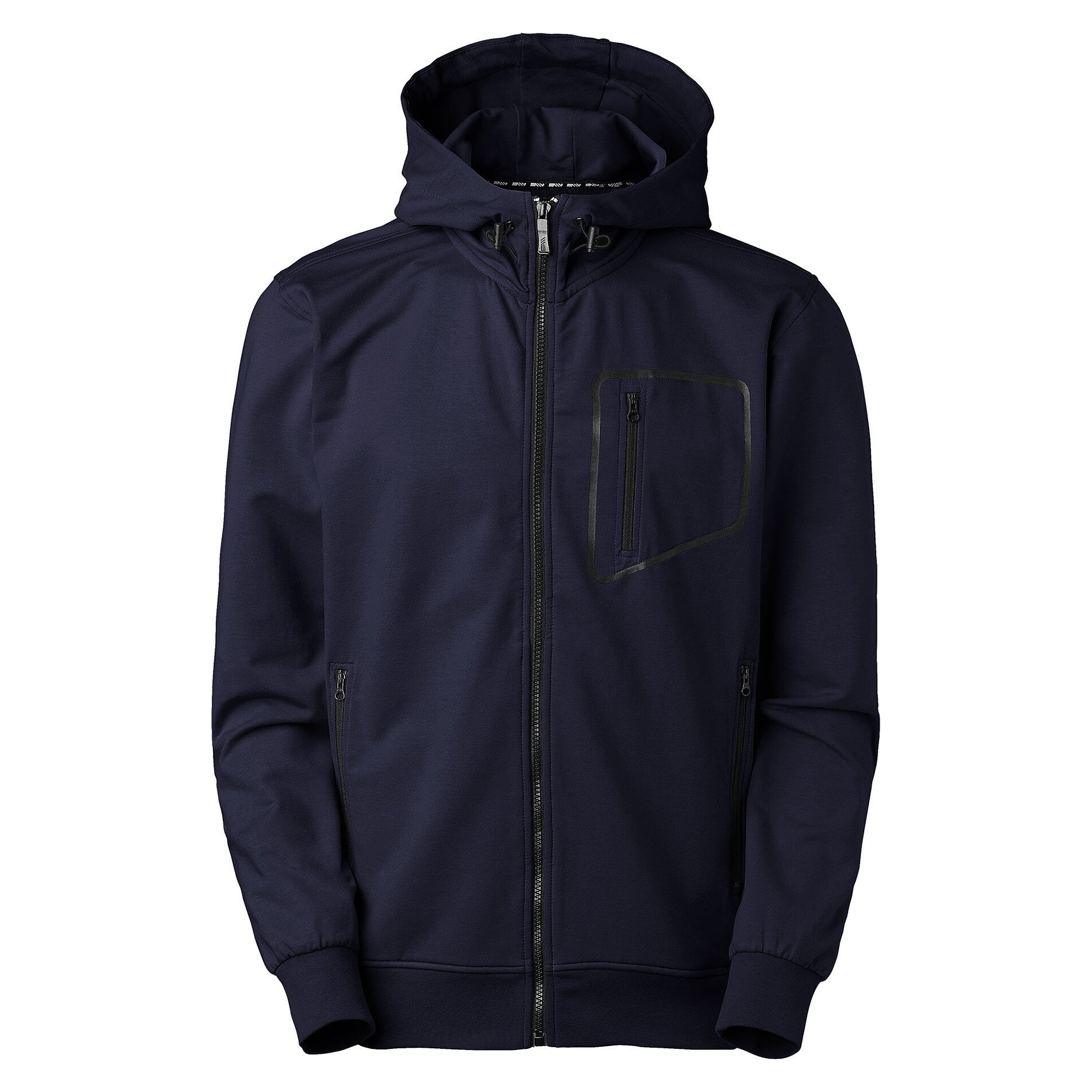 Veste sweat à capuche zippée Madison homme en coton stretch, bleu marine - South West 1000237403