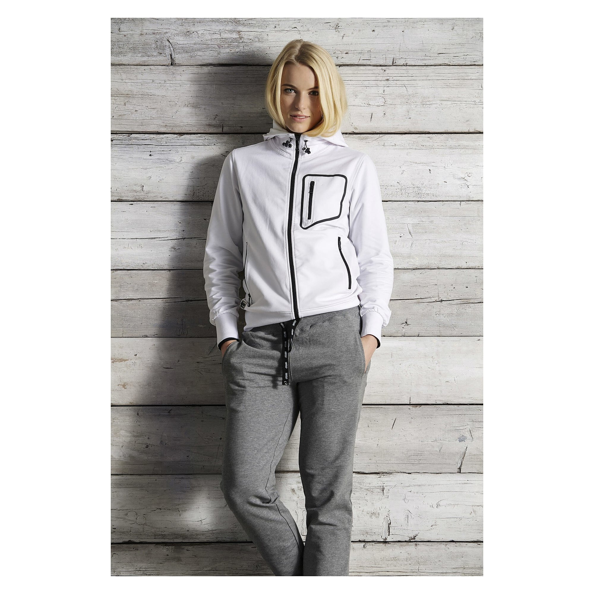 Veste sweat à capuche zippée femme Mia avec stretch, noire - South West 1000238001