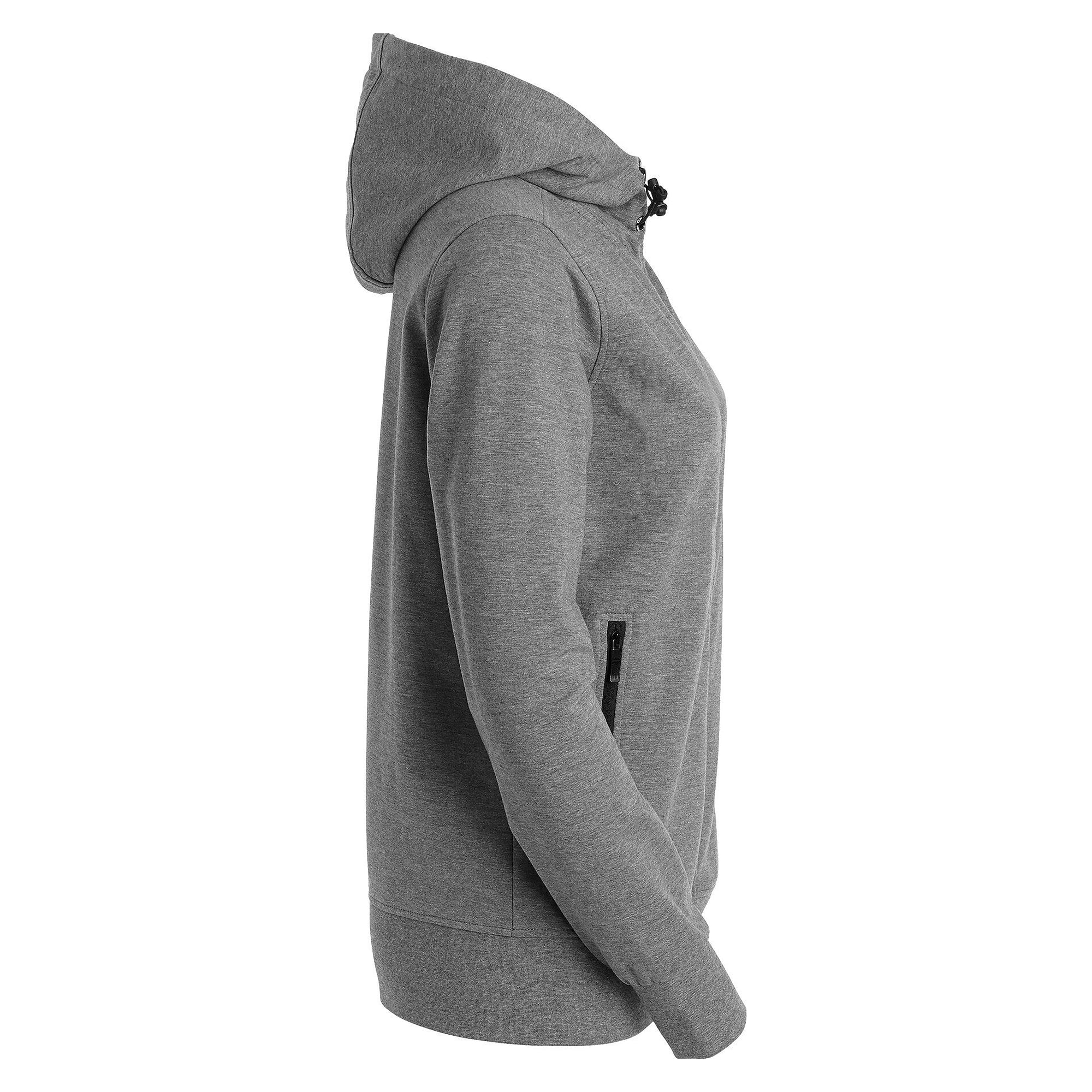 Veste sweat à capuche zippée femme Mia avec stretch, gris chiné - South West 1000238041