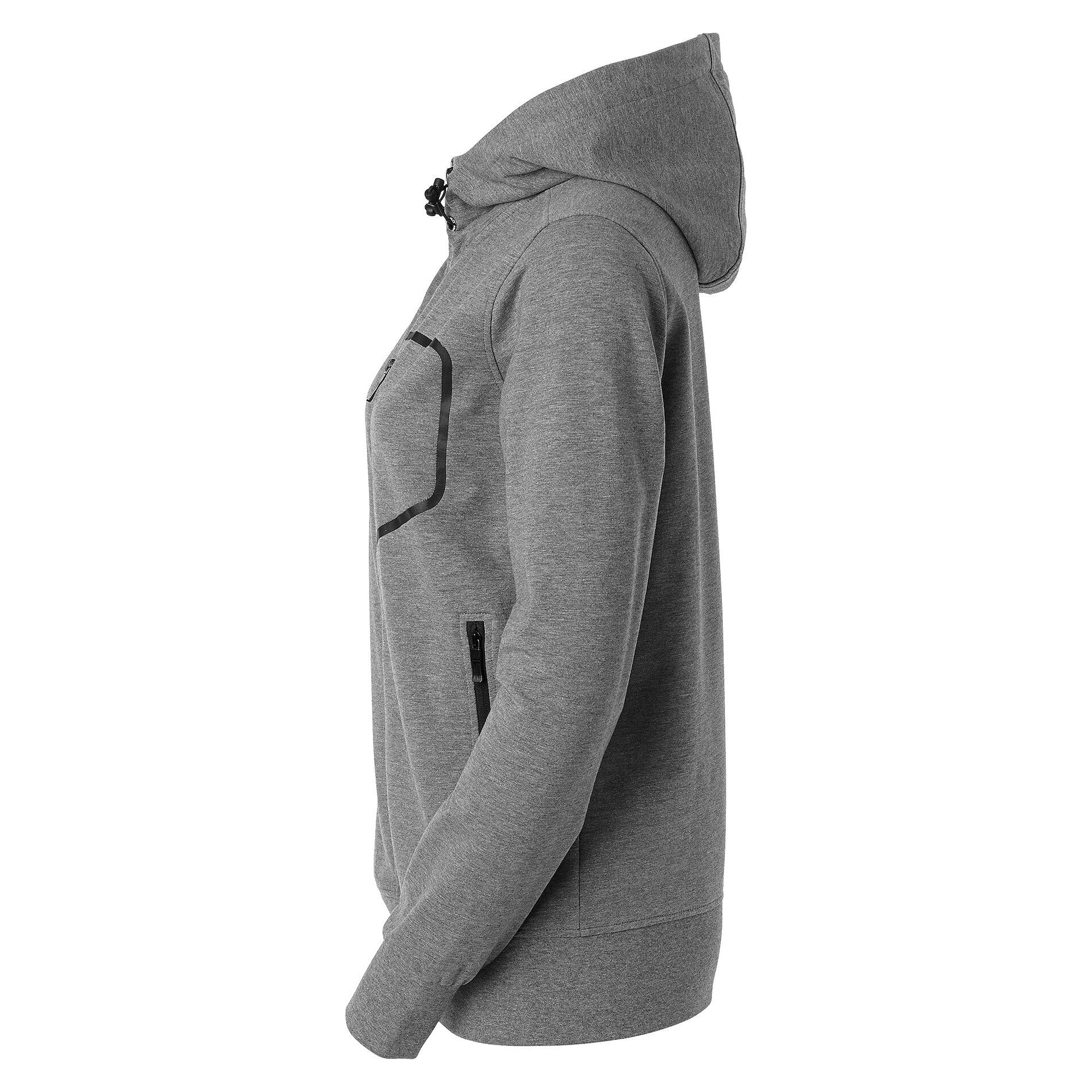 Veste sweat à capuche zippée femme Mia avec stretch, gris chiné - South West 1000238041