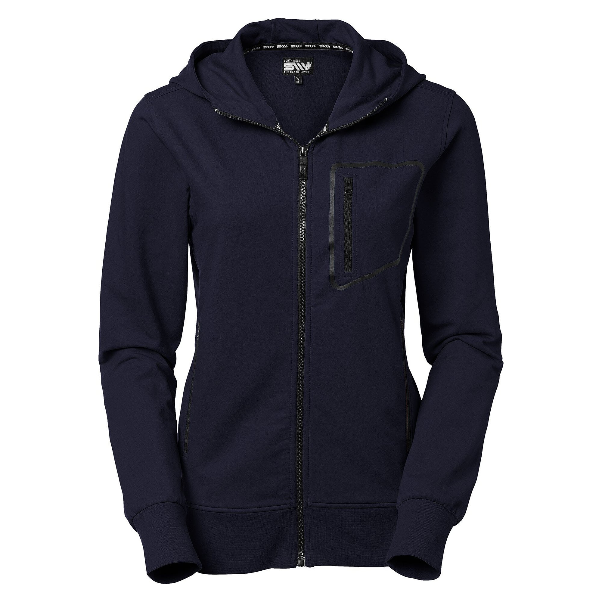 Veste sweat à capuche zippée femme Mia avec stretch, bleu marine - South West 1000238403