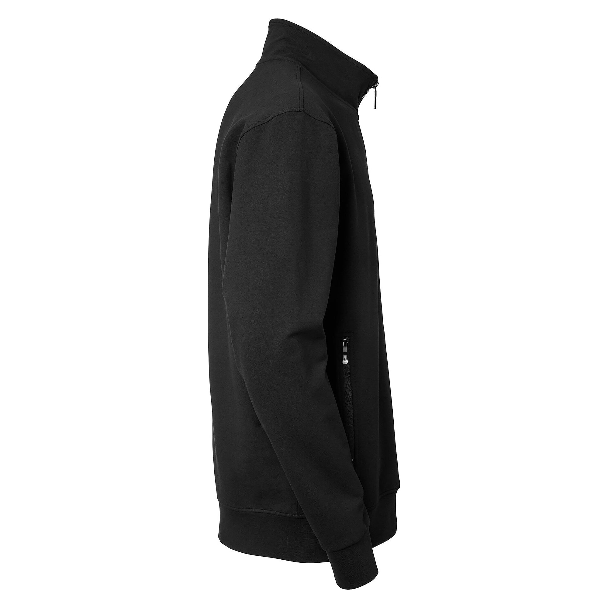 Sweatjacke Nick Herren mit Stehkragen und durchgehendem Reißverschluss, schwarz - South West 1000243001