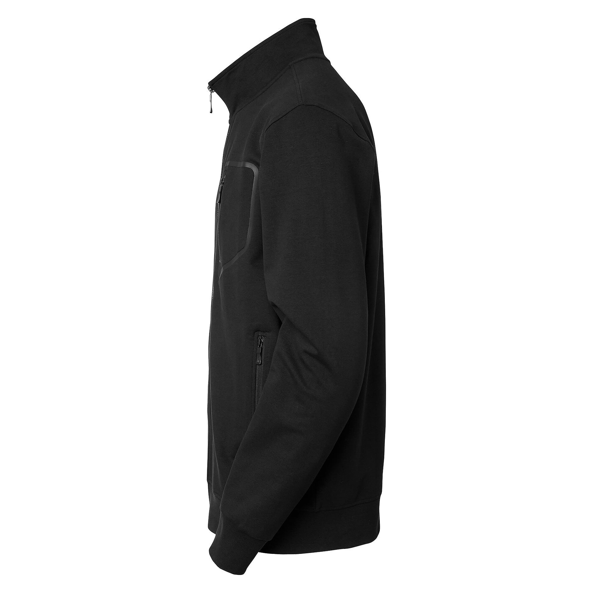 Sweatjacke Nick Herren mit Stehkragen und durchgehendem Reißverschluss, schwarz - South West 1000243001