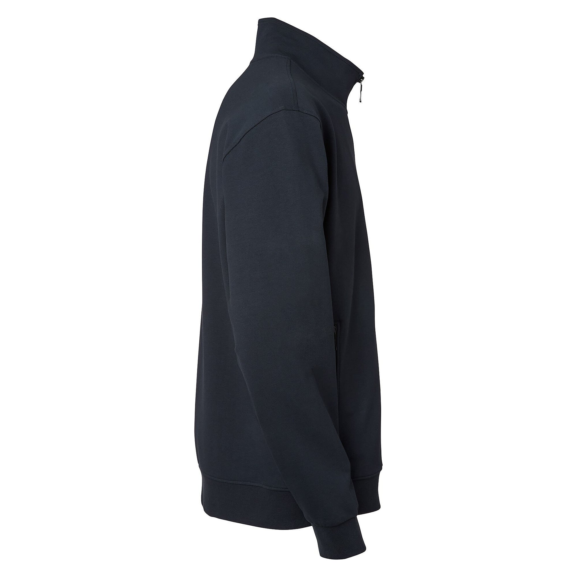 Veste sweat zippée Nick homme à col montant en coton stretch, bleu marine - South West 1000243403