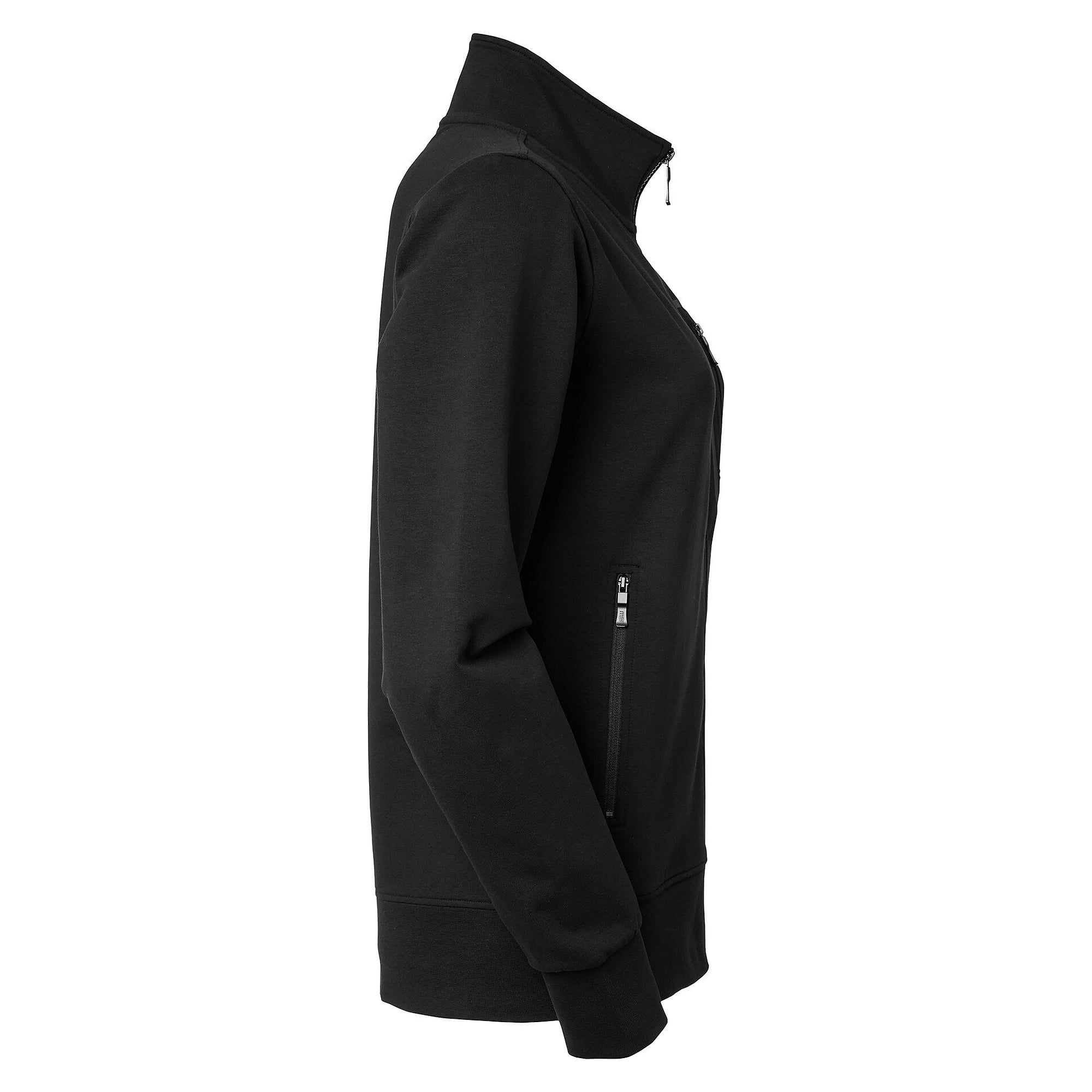 Sweatjacke Nicole Damen mit Stehkragen und durchgehendem Reißverschluss, schwarz - South West 1000244001