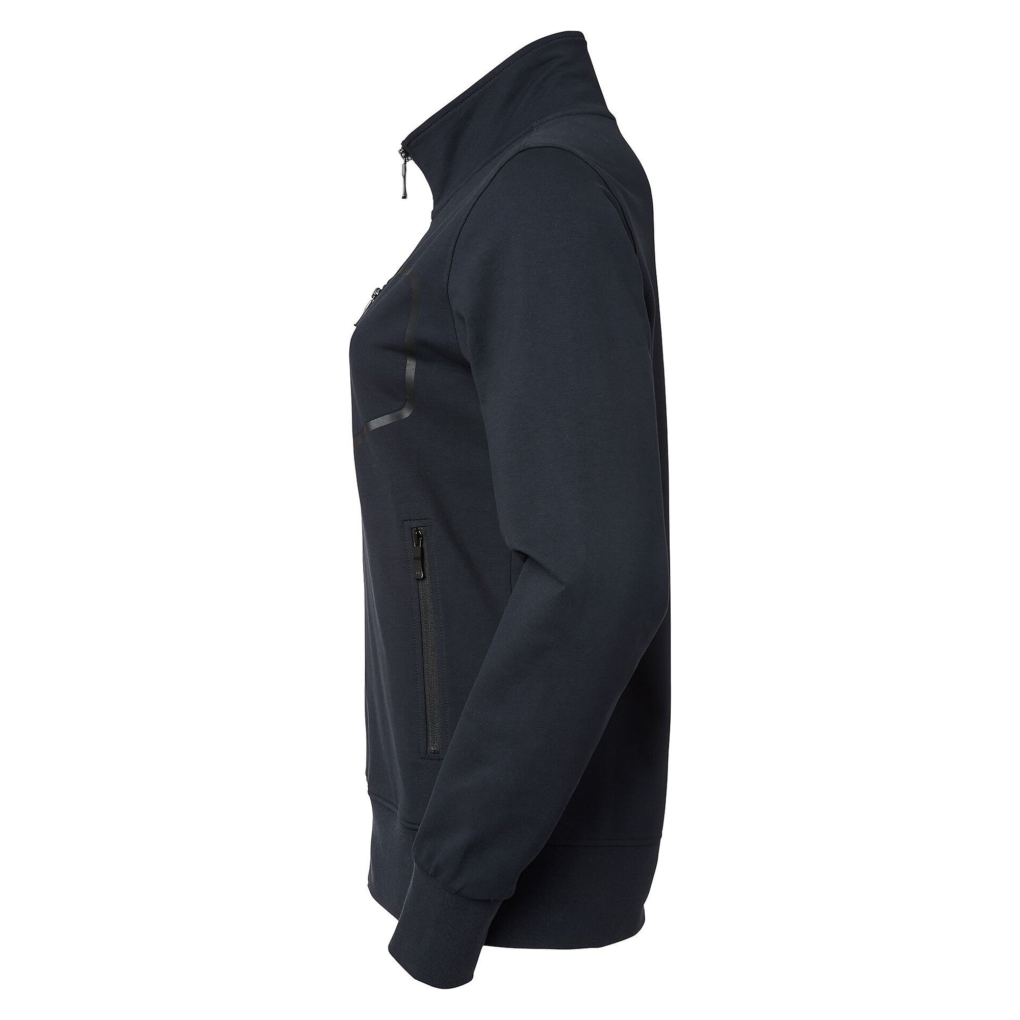 Veste sweat zippée Nicole femme à col montant en coton stretch, bleu marine - South West 1000244403