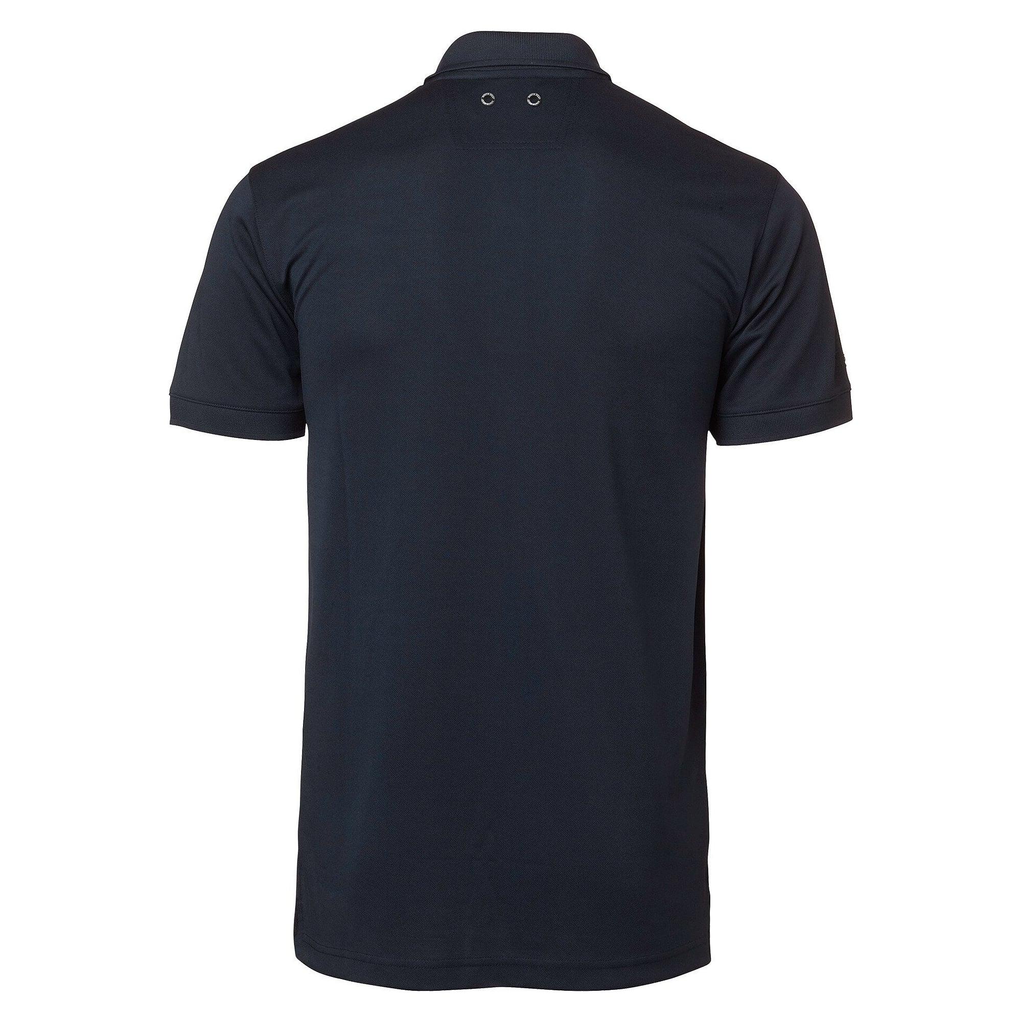 Polo piqué homme Somerton en polyester, œillets d'aération et boutons contrastés, bleu marine - South West 1000324403