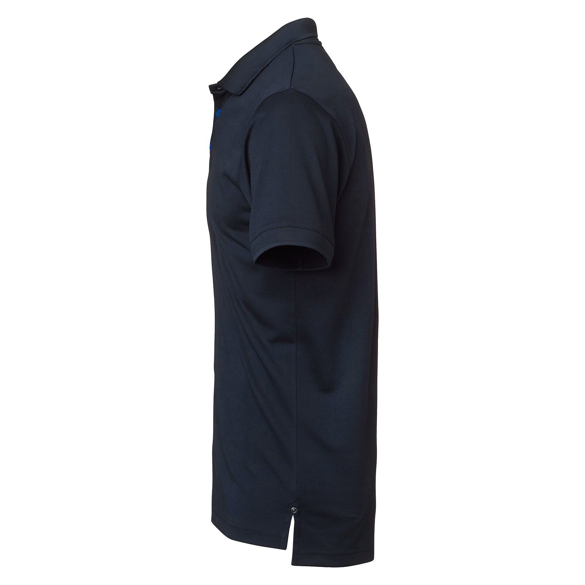 Polo piqué homme Somerton en polyester, œillets d'aération et boutons contrastés, bleu marine - South West 1000324403