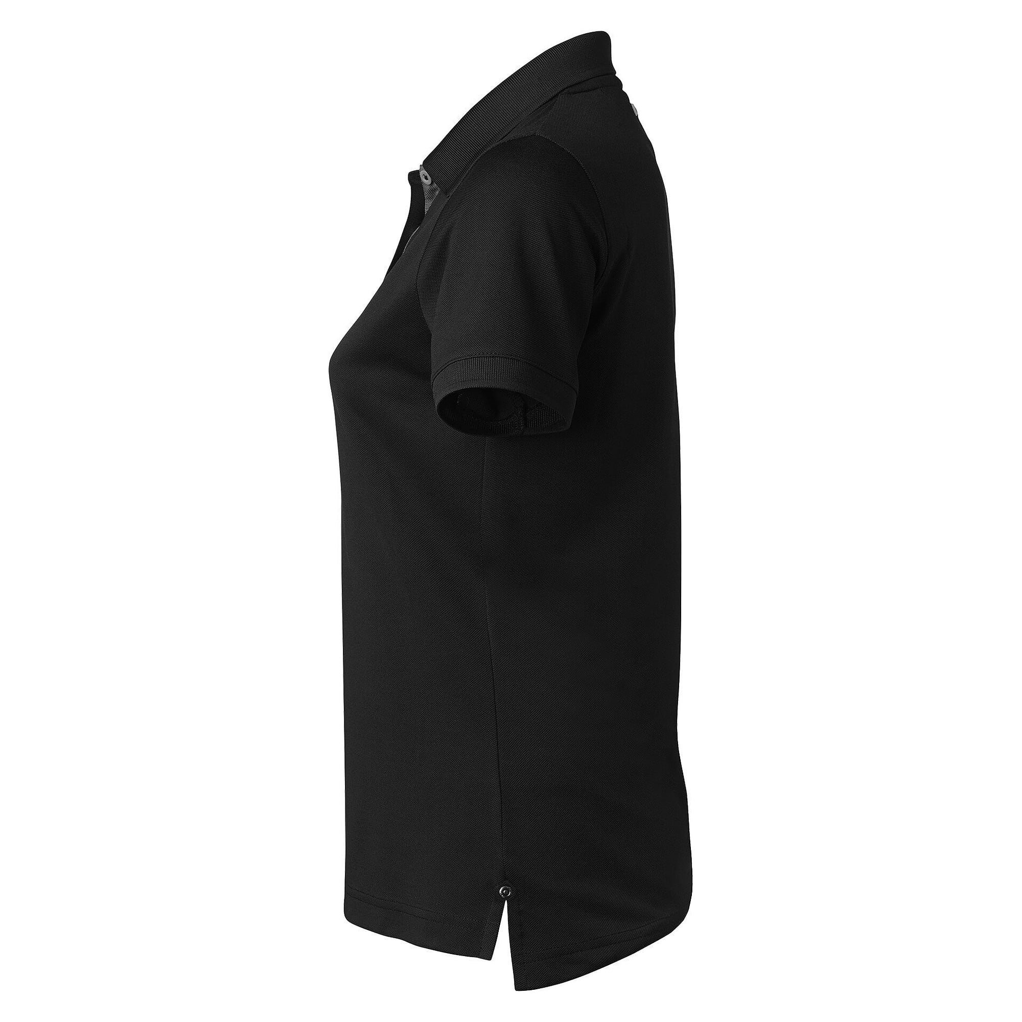 Piqué-Poloshirt Sandy im Damenschnitt aus Polyester mit Belüftungsösen, schwarz - South West 1000325001