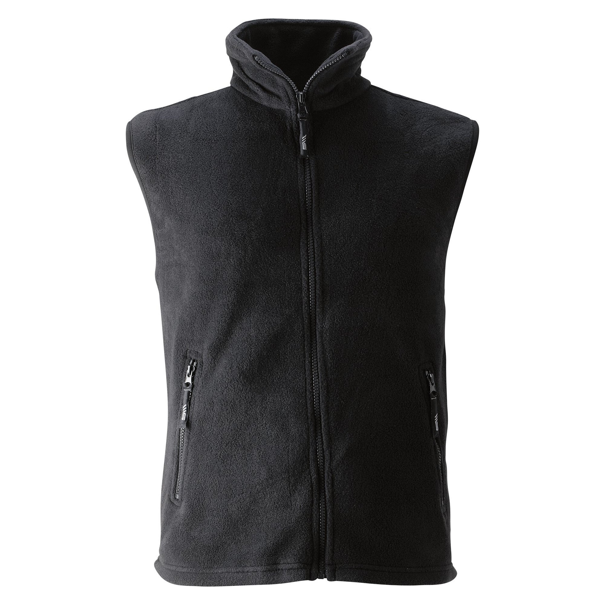 Gilet polaire unisexe Winnipeg anti-boulochage avec deux poches zippées, noir - South West 1000328001