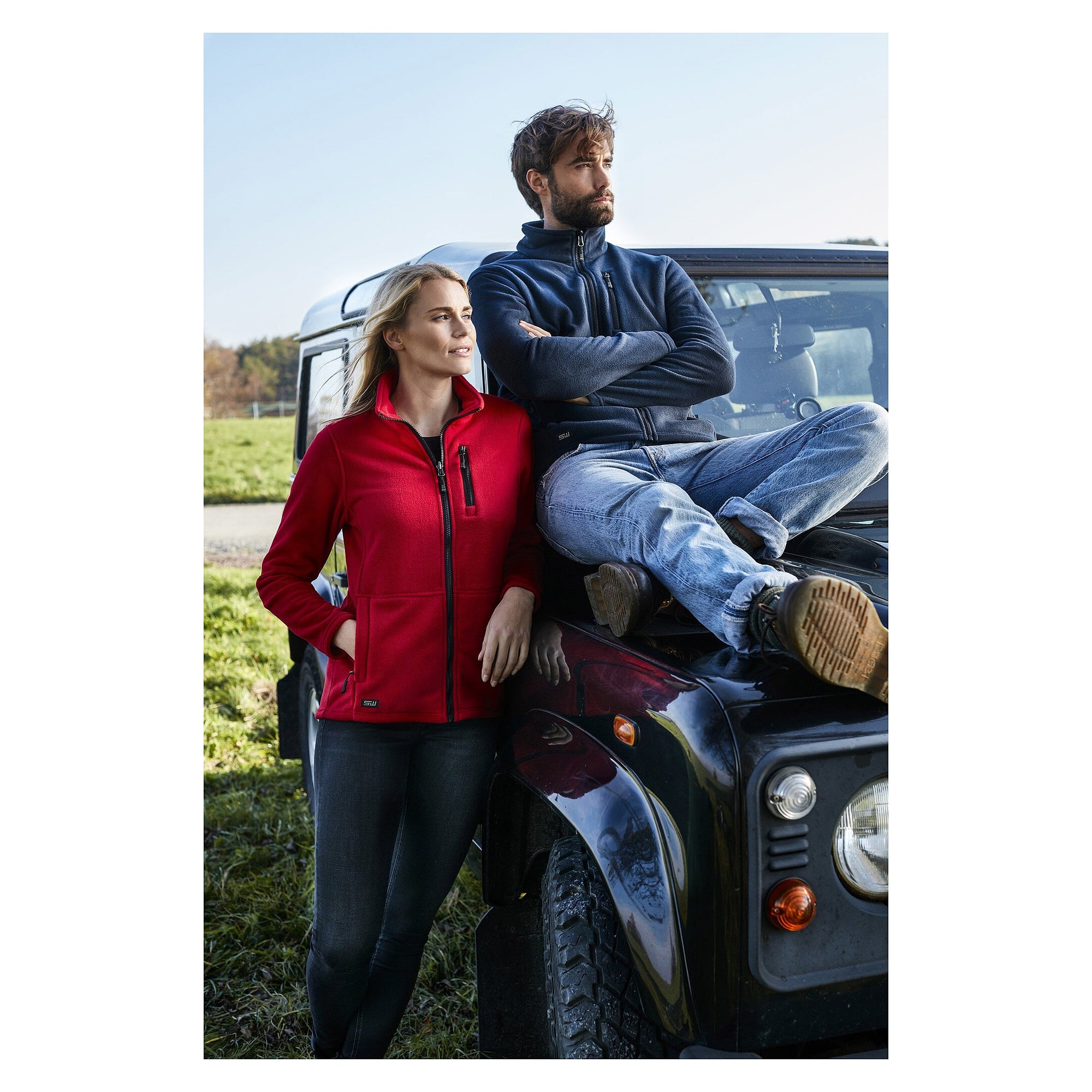 Veste polaire Ames, seule ou zippée dans la veste shell Ames, homme, noir - South West 1000329001