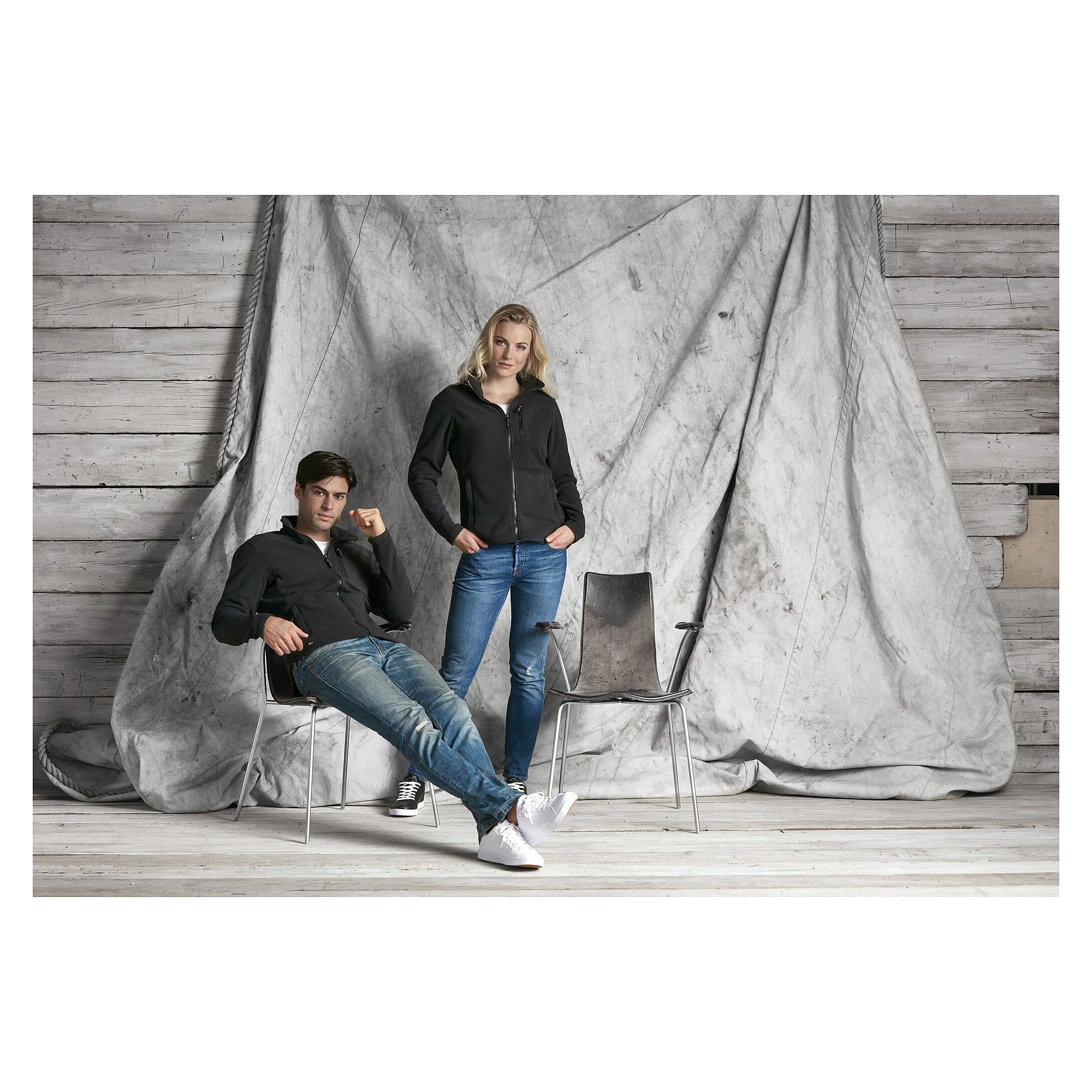 Veste polaire Ames, seule ou zippée dans la veste shell Ames, homme, graphite - South West 1000329025