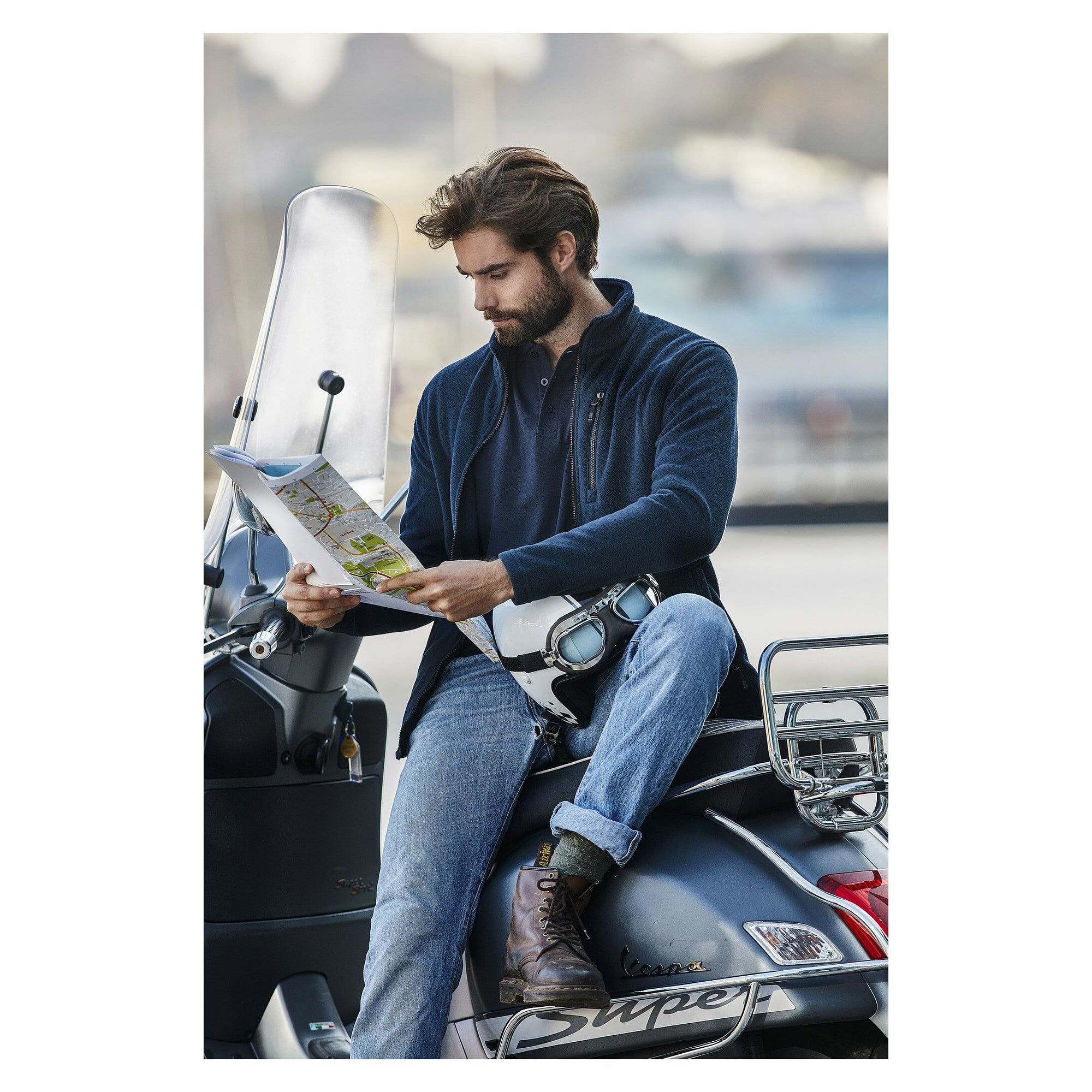 Veste polaire Ames, seule ou zippée dans la veste shell Ames, homme, graphite - South West 1000329025
