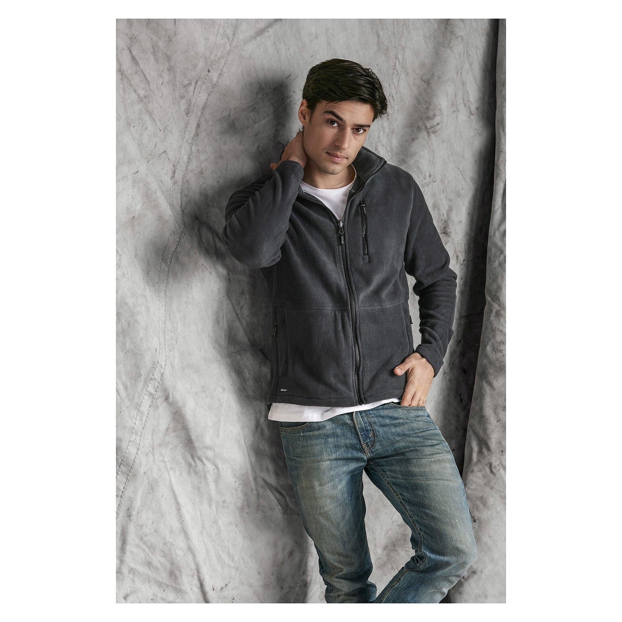 Veste polaire Ames, seule ou zippée dans la veste shell Ames, homme, rouge - South West 1000329607