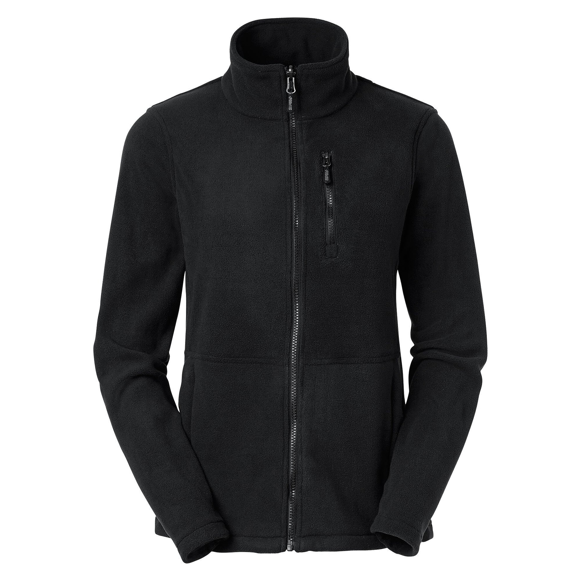 Veste polaire femme Alma avec poche poitrine et zips contrastés, noir - South West 1000330001