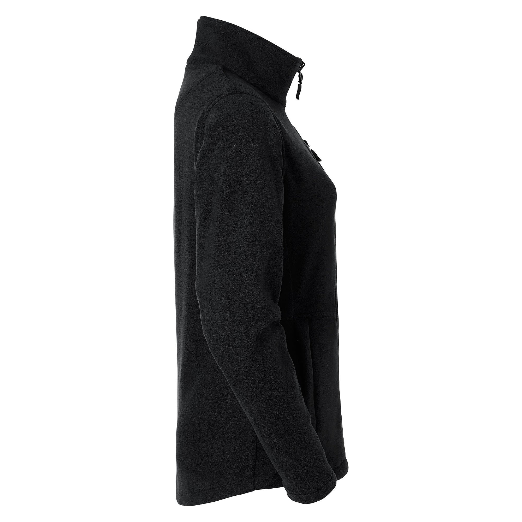 Veste polaire femme Alma avec poche poitrine et zips contrastés, noir - South West 1000330001