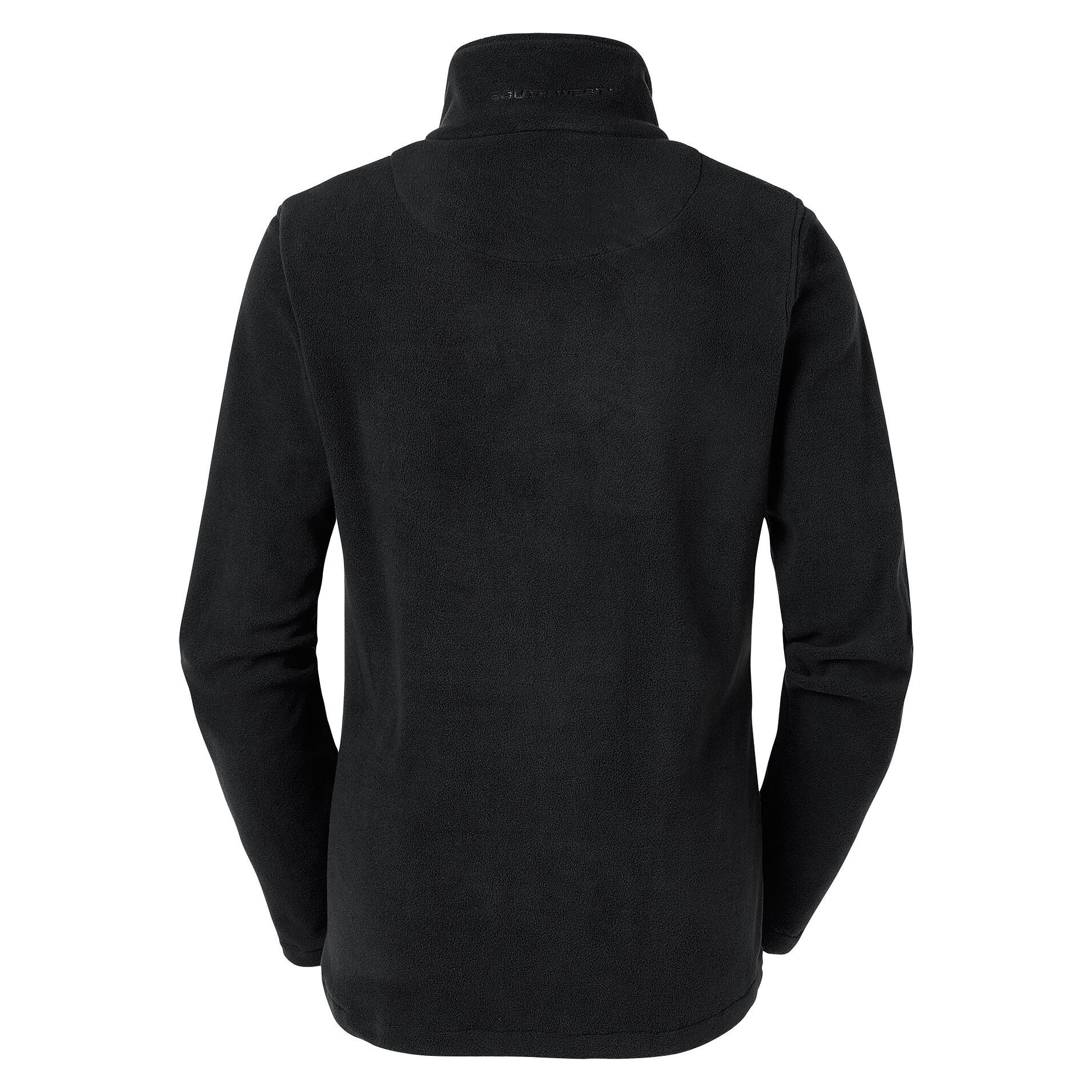 Veste polaire femme Alma avec poche poitrine et zips contrastés, noir - South West 1000330001