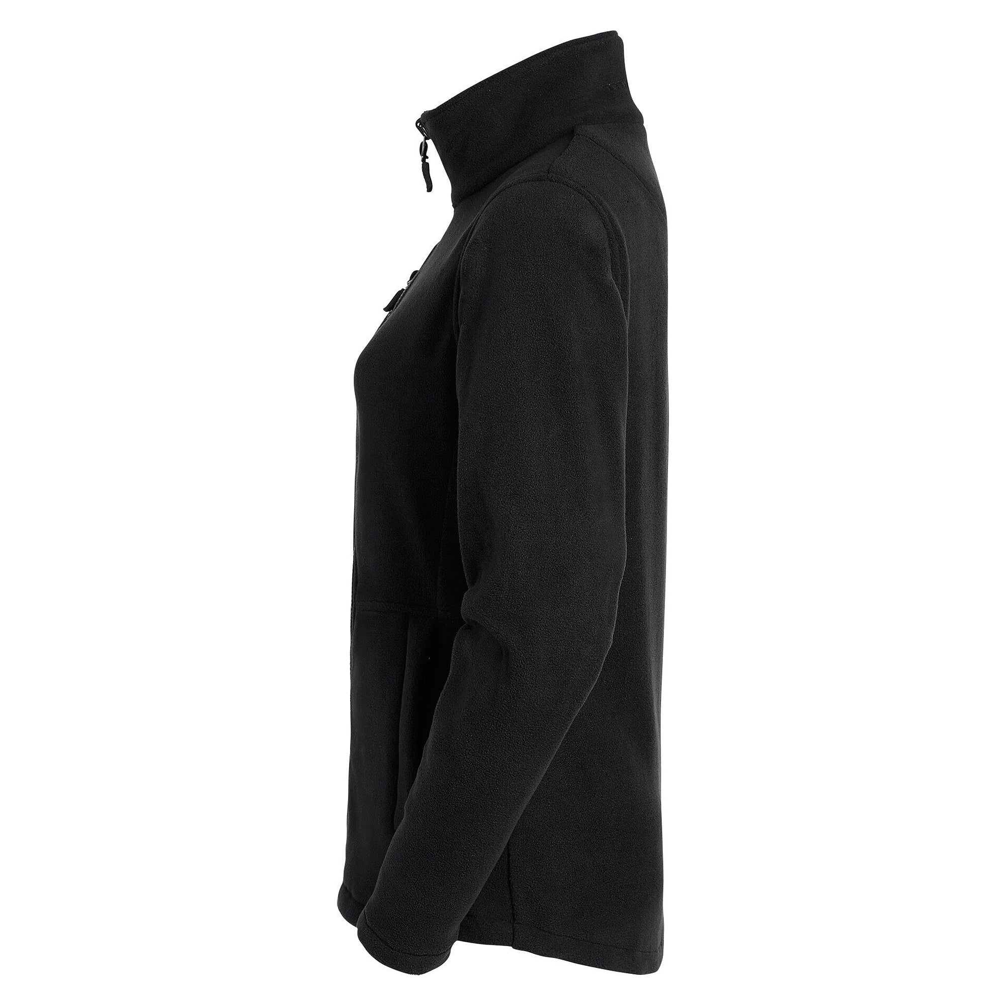 Veste polaire femme Alma avec poche poitrine et zips contrastés, noir - South West 1000330001