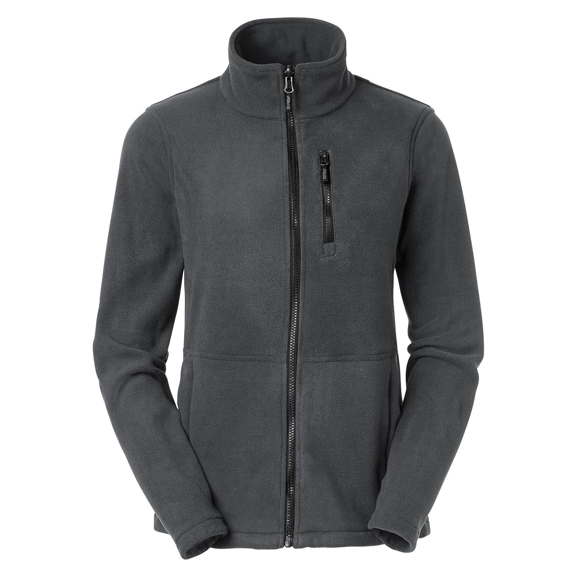 Veste polaire femme Alma avec poche poitrine et zips contrastés, gris graphite - South West 1000330025