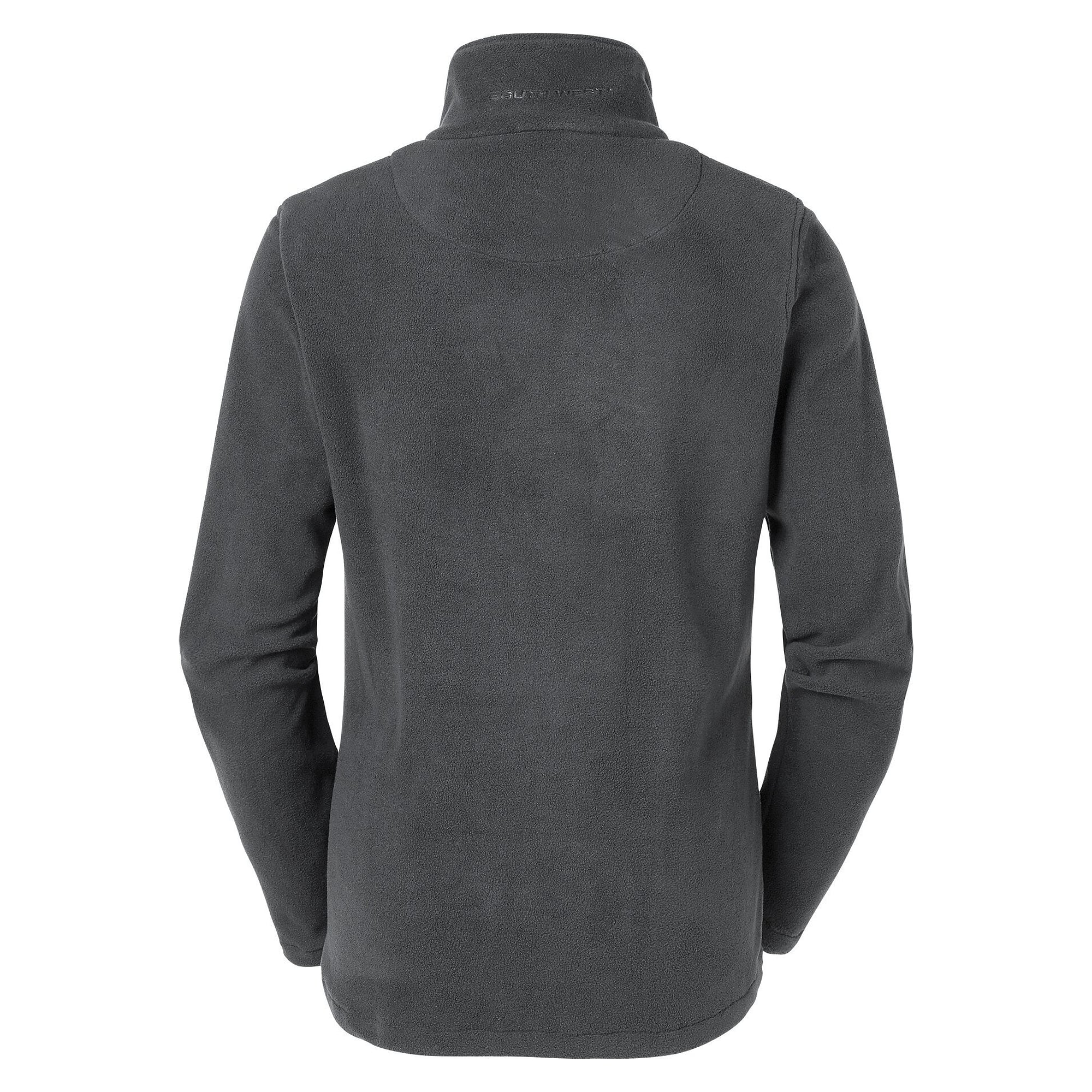 Veste polaire femme Alma avec poche poitrine et zips contrastés, gris graphite - South West 1000330025
