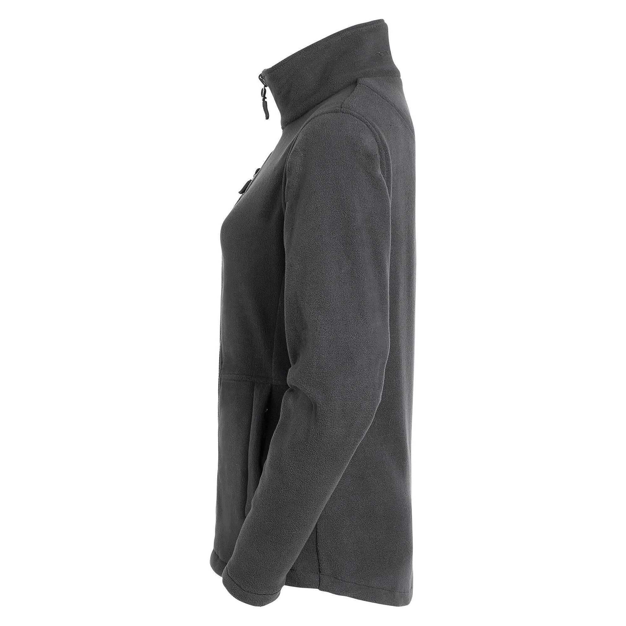 Veste polaire femme Alma avec poche poitrine et zips contrastés, gris graphite - South West 1000330025