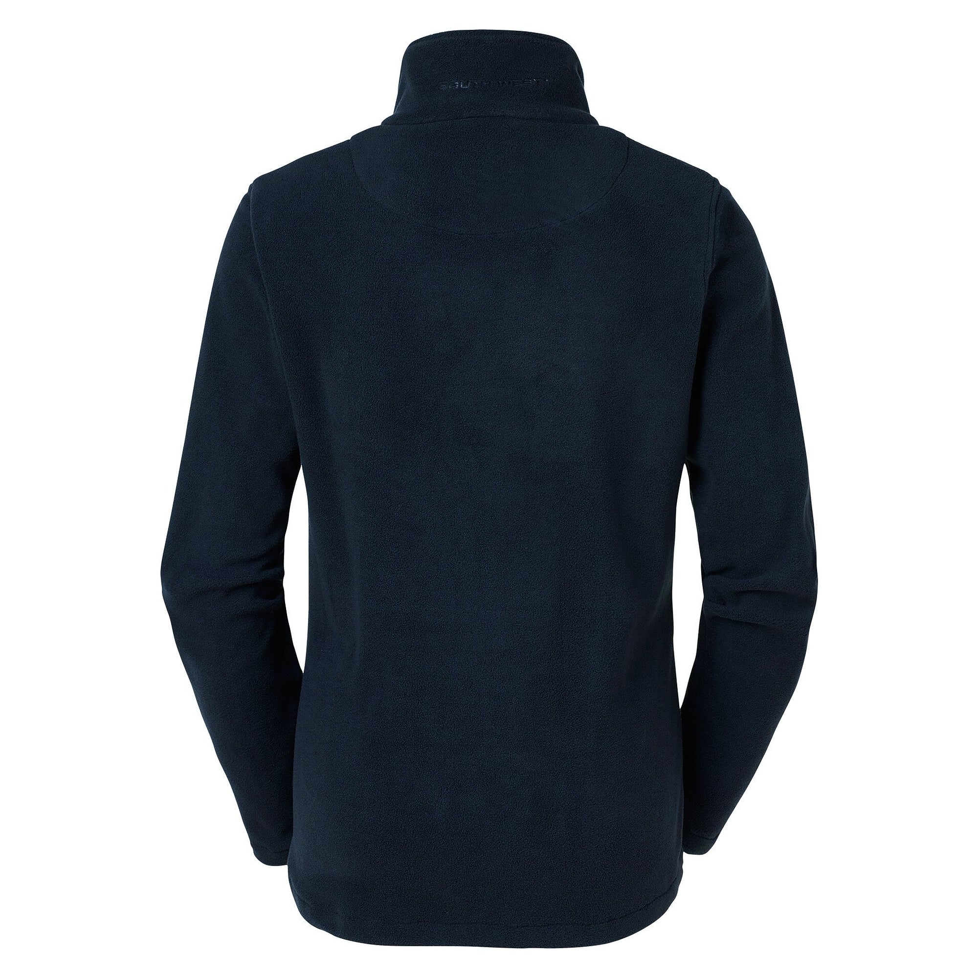 Veste polaire femme Alma avec poche poitrine et zips contrastés, bleu marine - South West 1000330403