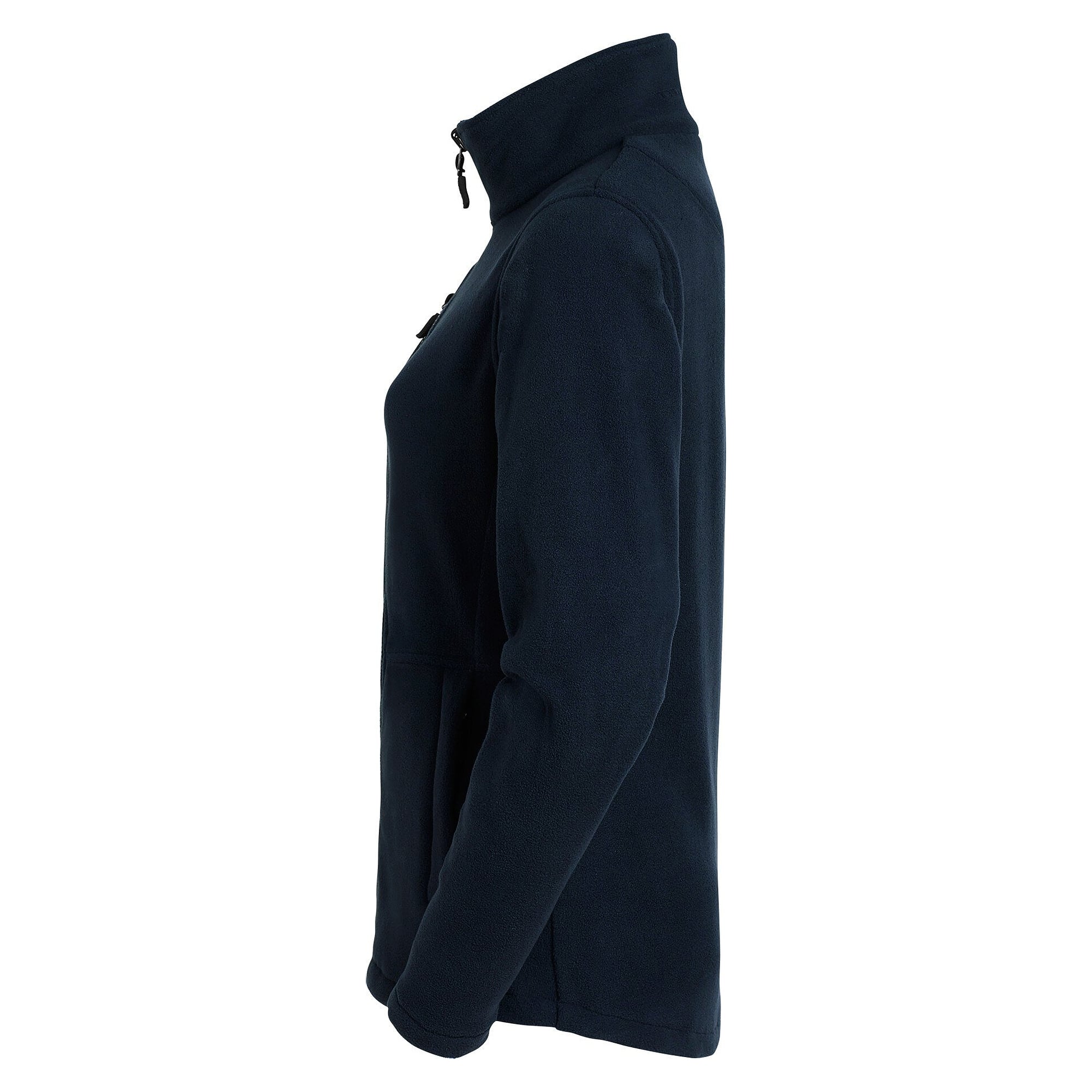 Veste polaire femme Alma avec poche poitrine et zips contrastés, bleu marine - South West 1000330403