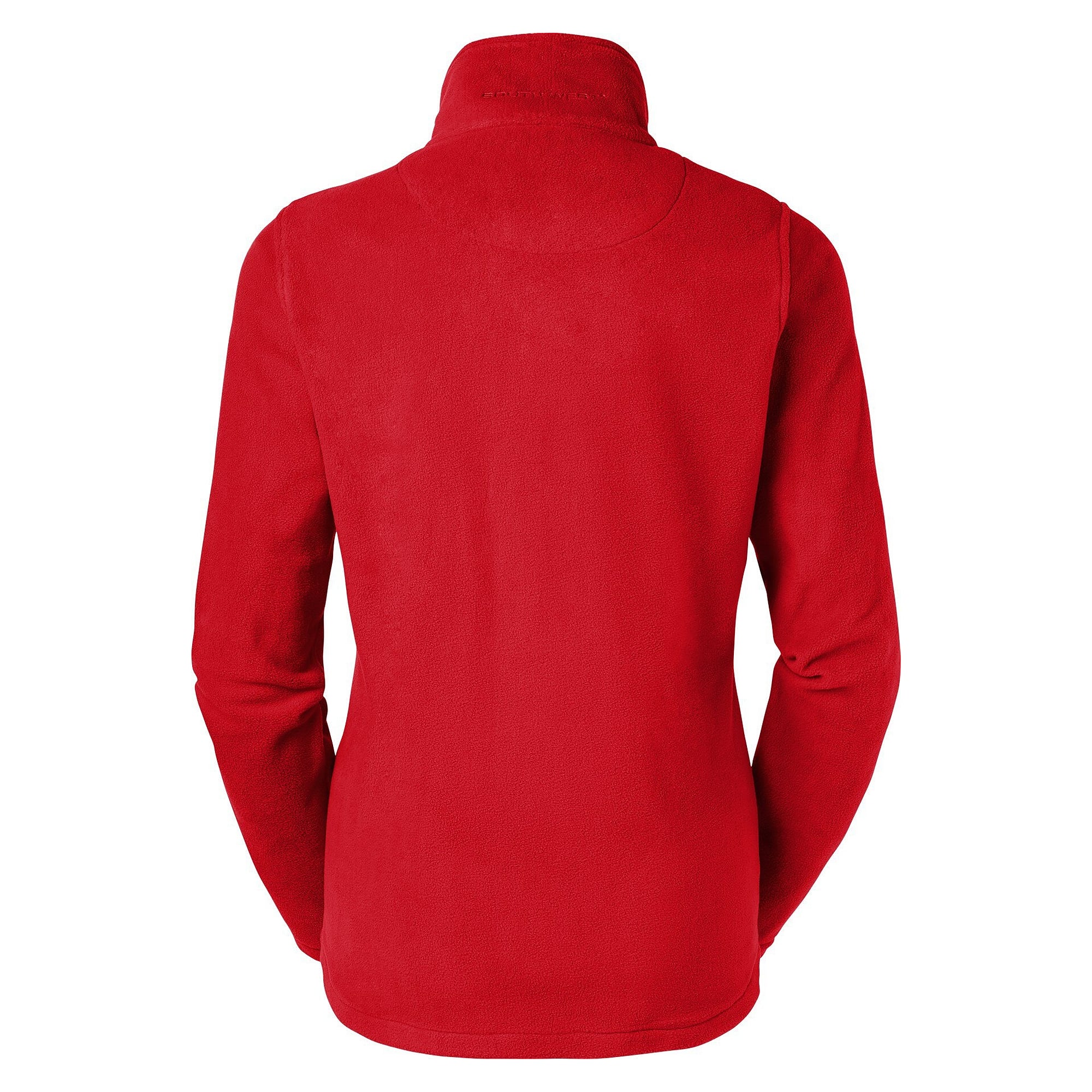 Veste polaire femme Alma avec poche poitrine et zips contrastés, rouge - South West 1000330607