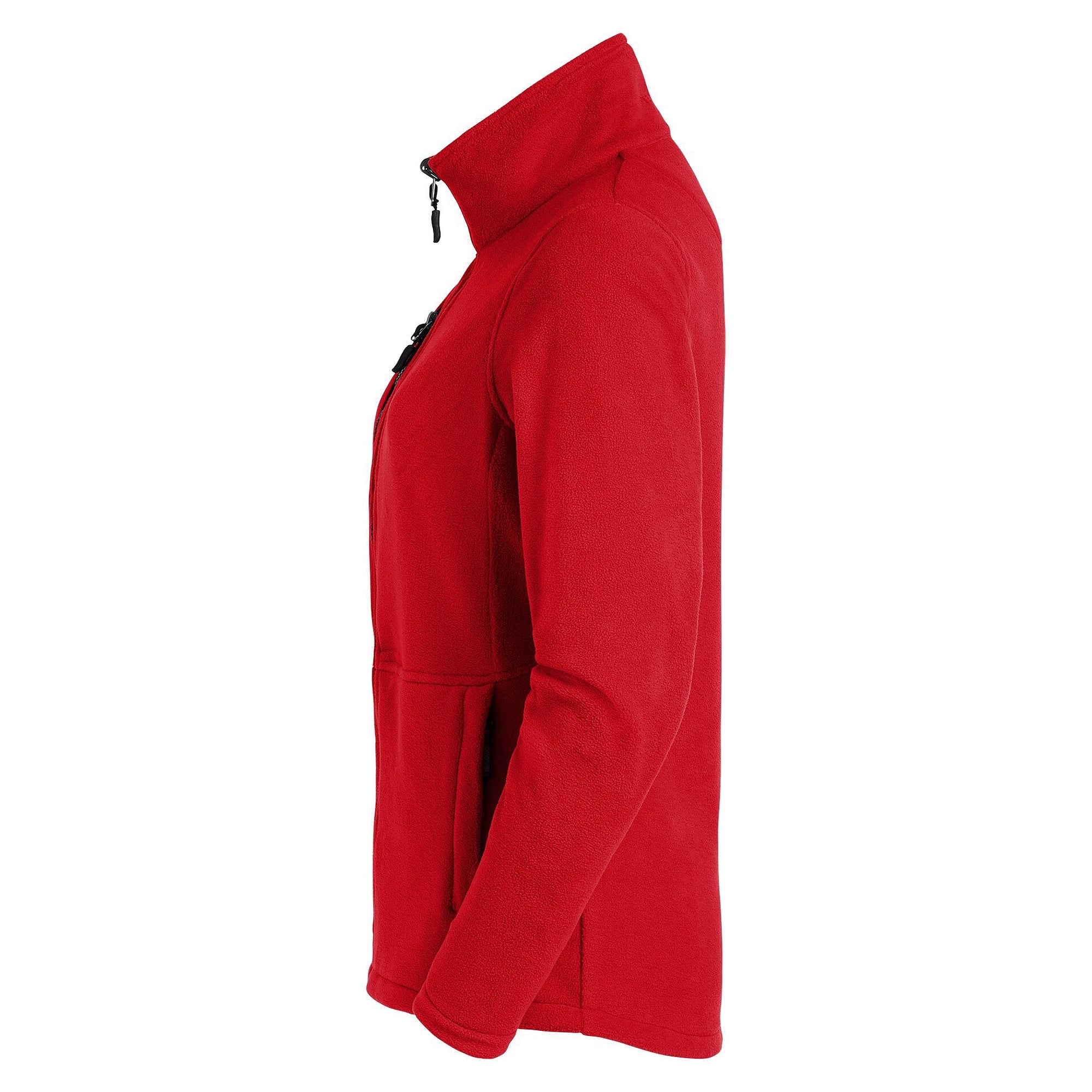 Veste polaire femme Alma avec poche poitrine et zips contrastés, rouge - South West 1000330607