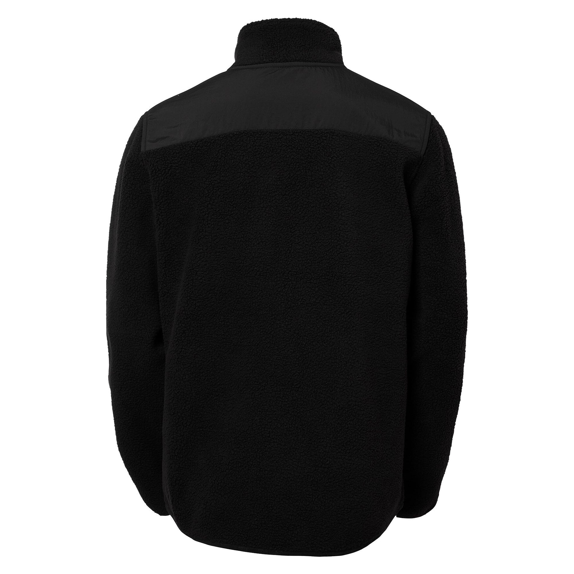 Veste polaire sherpa Paul homme en polyester recyclé, épaules renforcées, noir - South West 1000332001