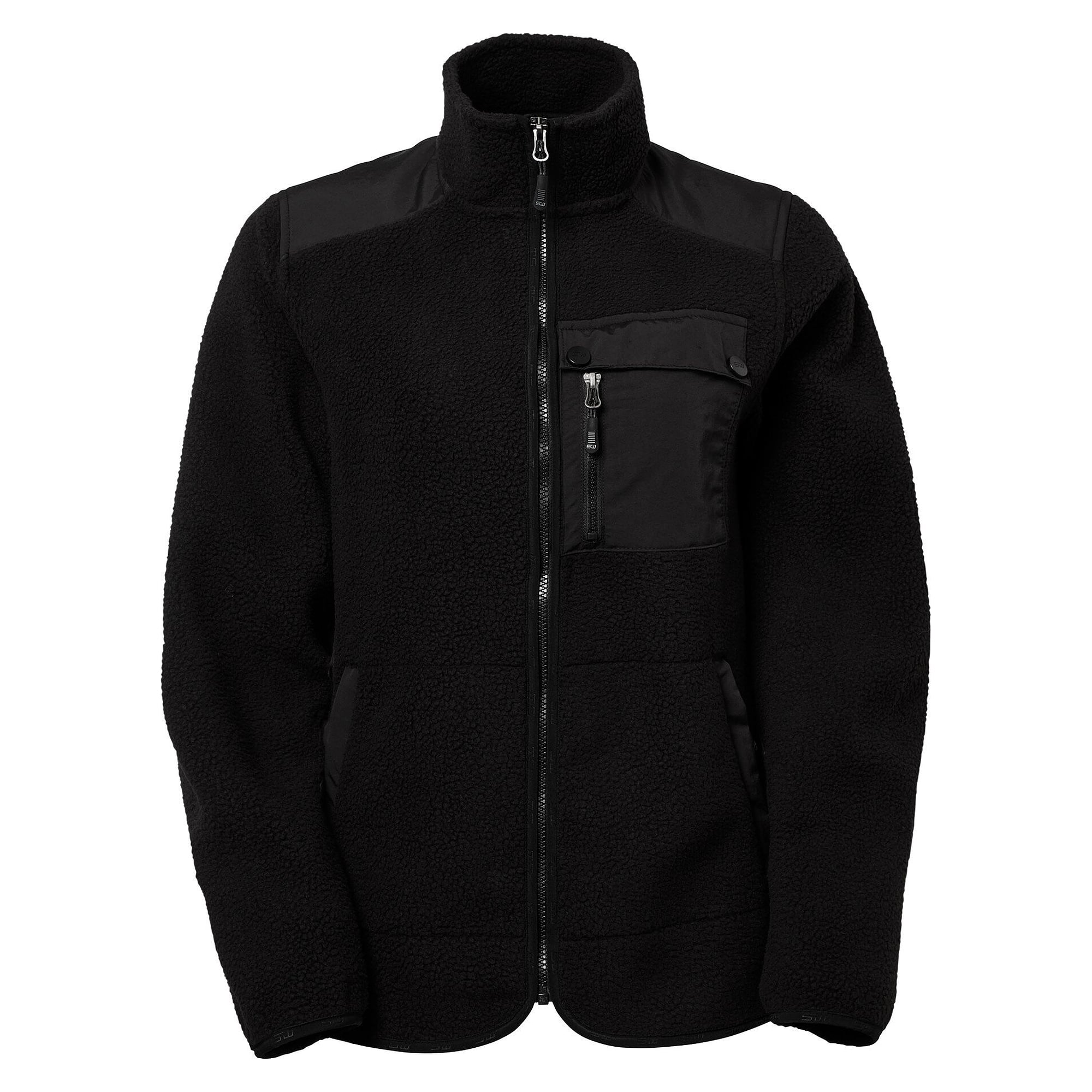 Veste polaire sherpa Polly pour femme en matière recyclée, noir - South West 1000333001