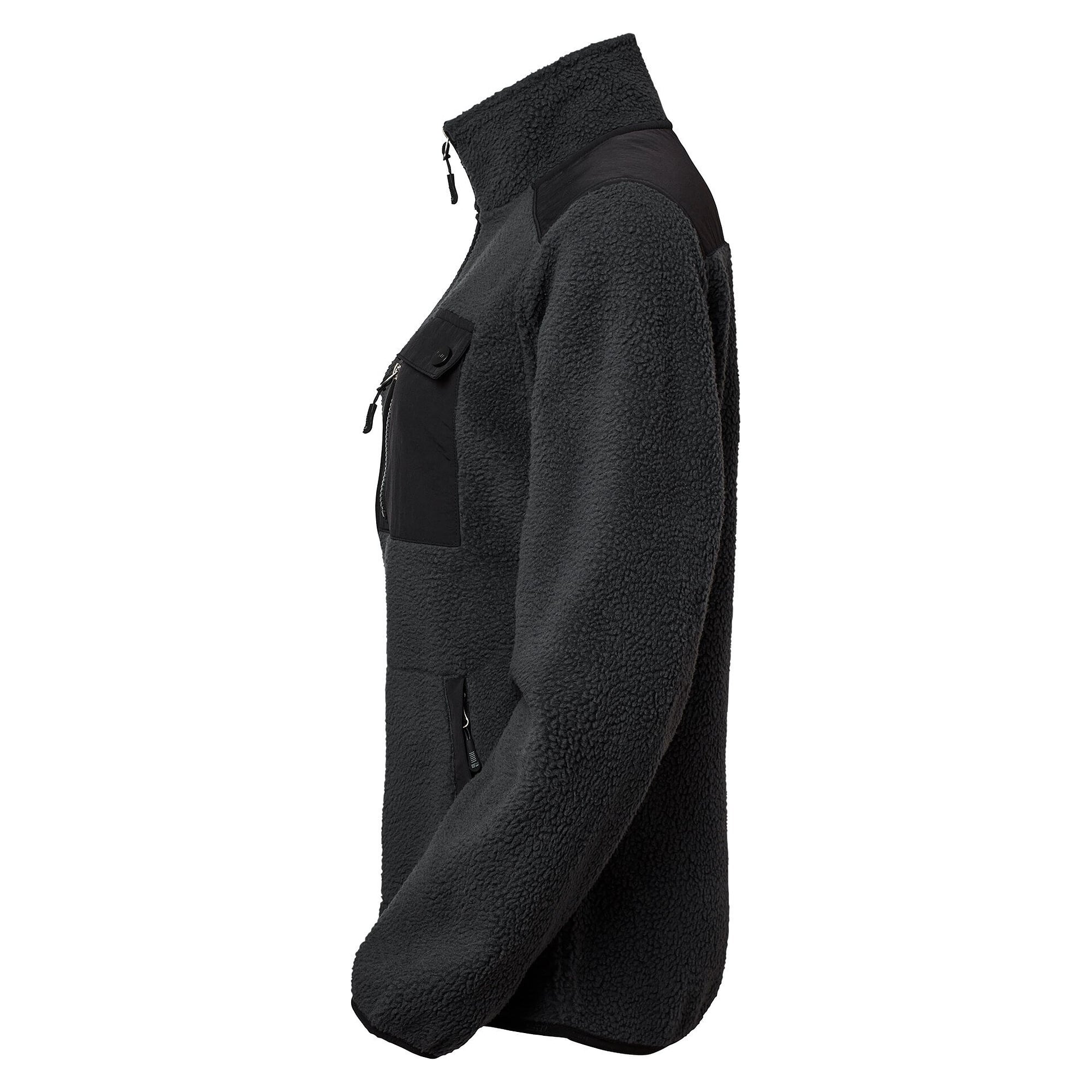 Veste polaire sherpa Polly pour femme en matière recyclée, gris foncé - South West 1000333021