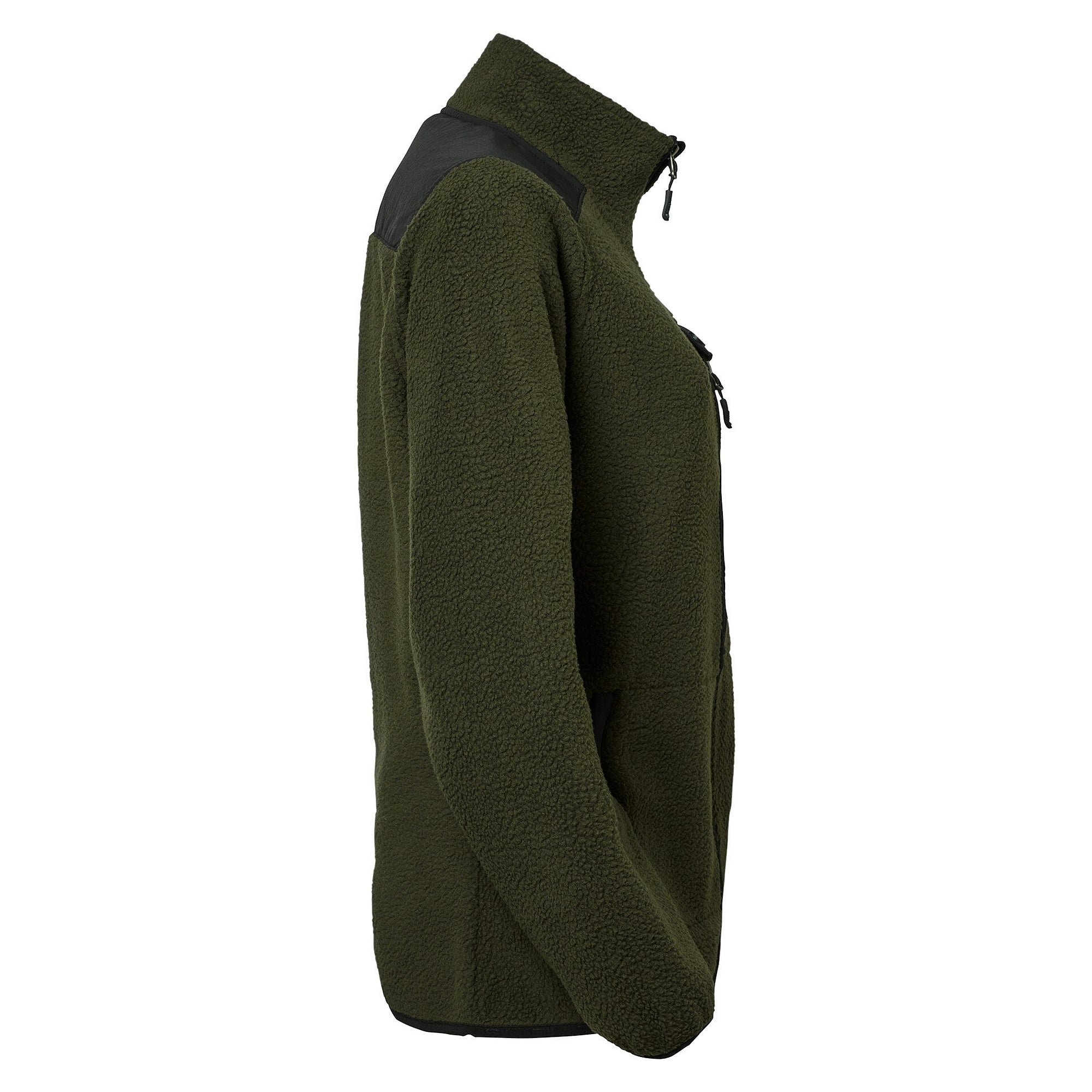 Veste polaire sherpa Polly pour femme en matière recyclée, olive foncé - South West 1000333303