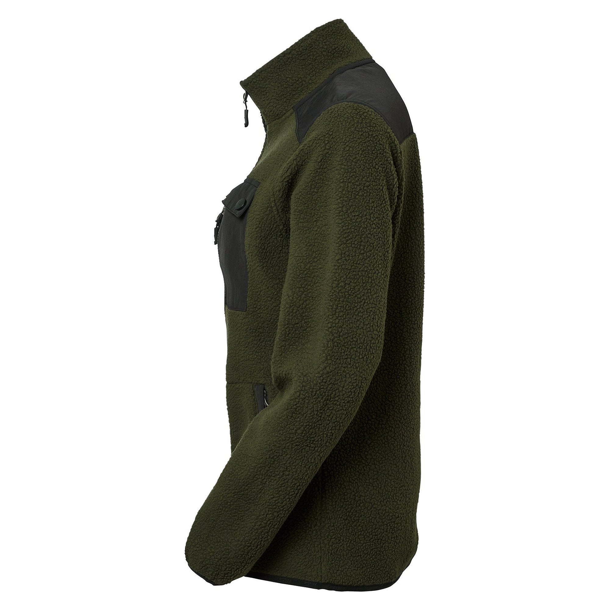 Veste polaire sherpa Polly pour femme en matière recyclée, olive foncé - South West 1000333303
