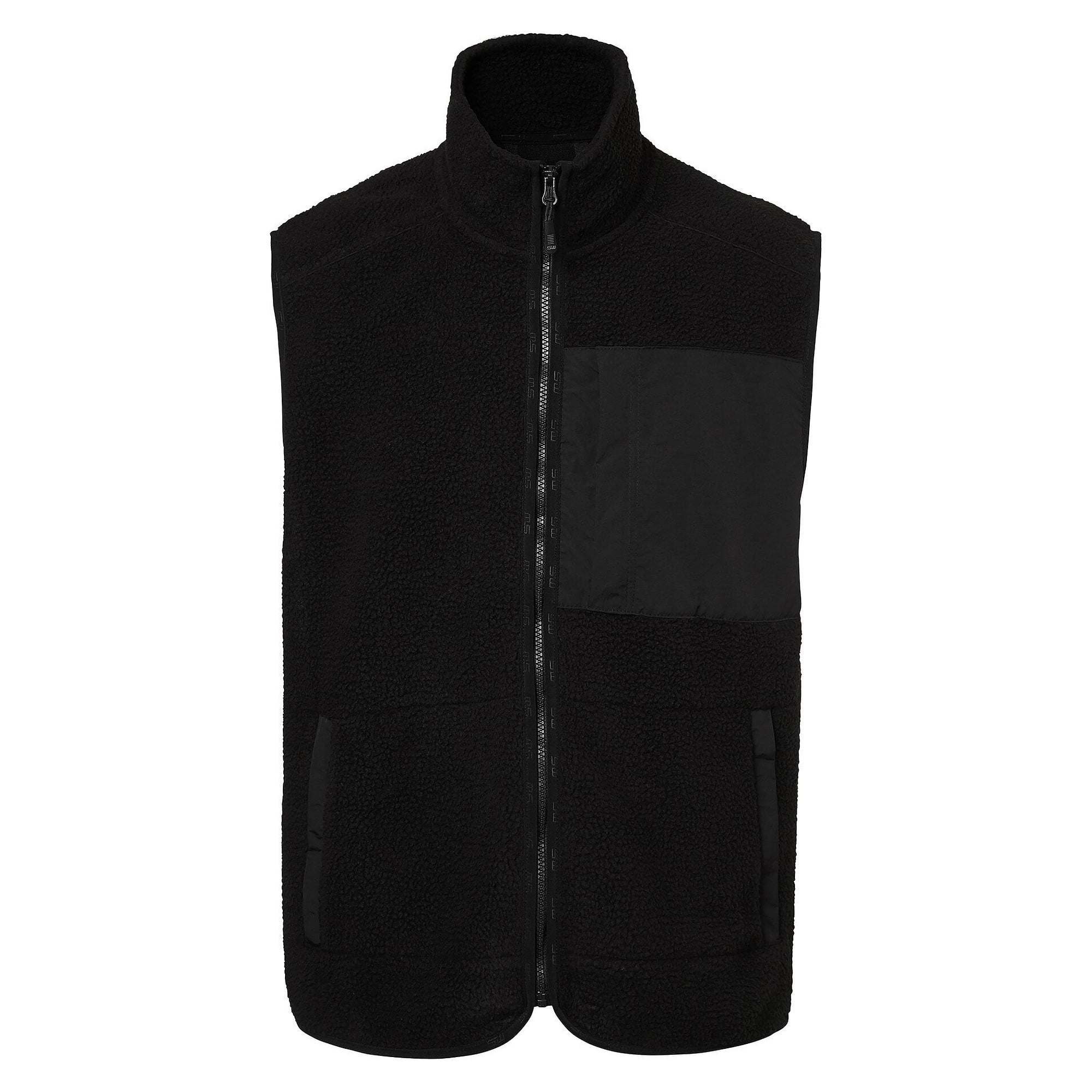 Gilet polaire homme Seth en polyester et nylon recyclés, noir - South West 1000334001