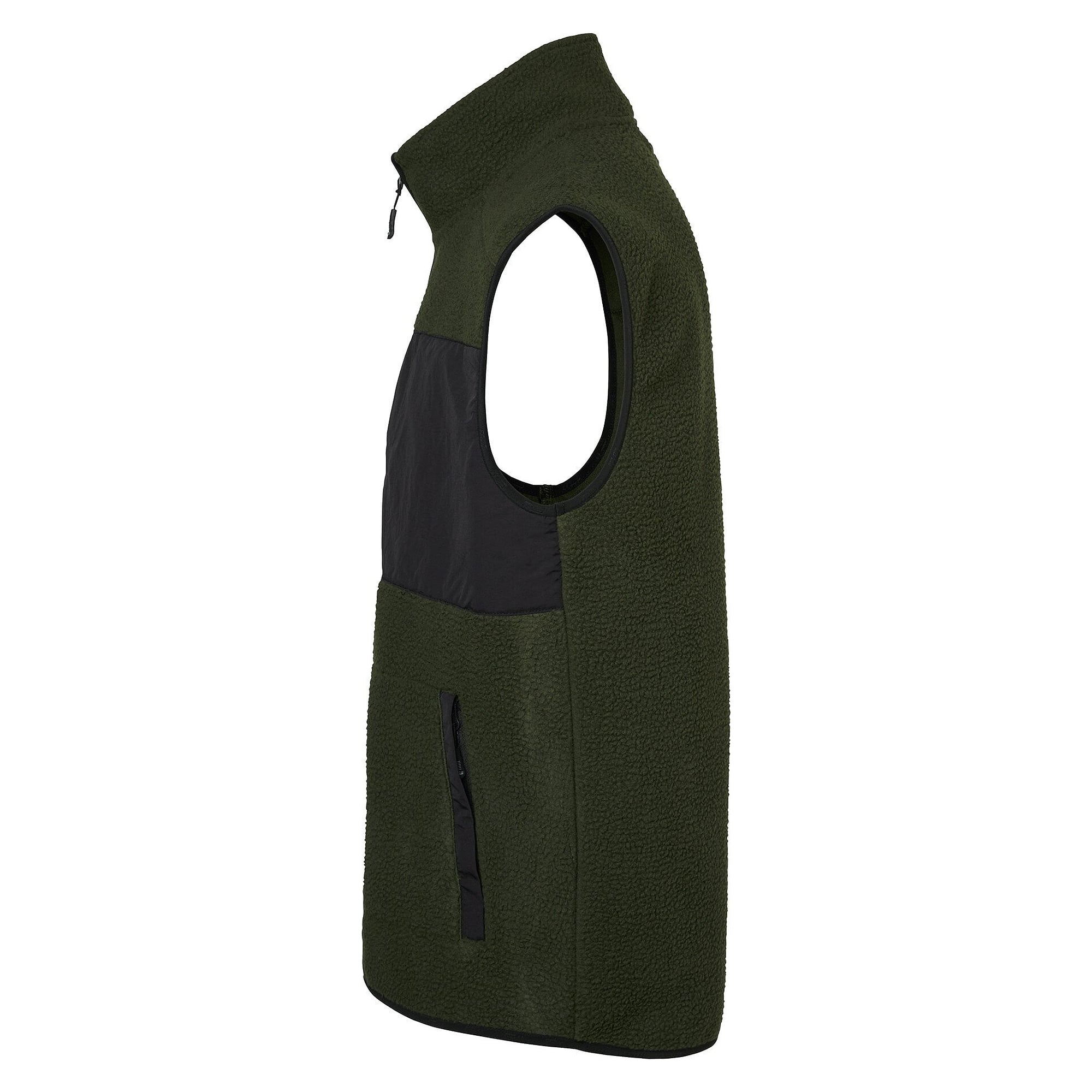 Fleeceweste Seth für Herren aus recyceltem Polyester und Nylon, dunkeloliv - South West 1000334303