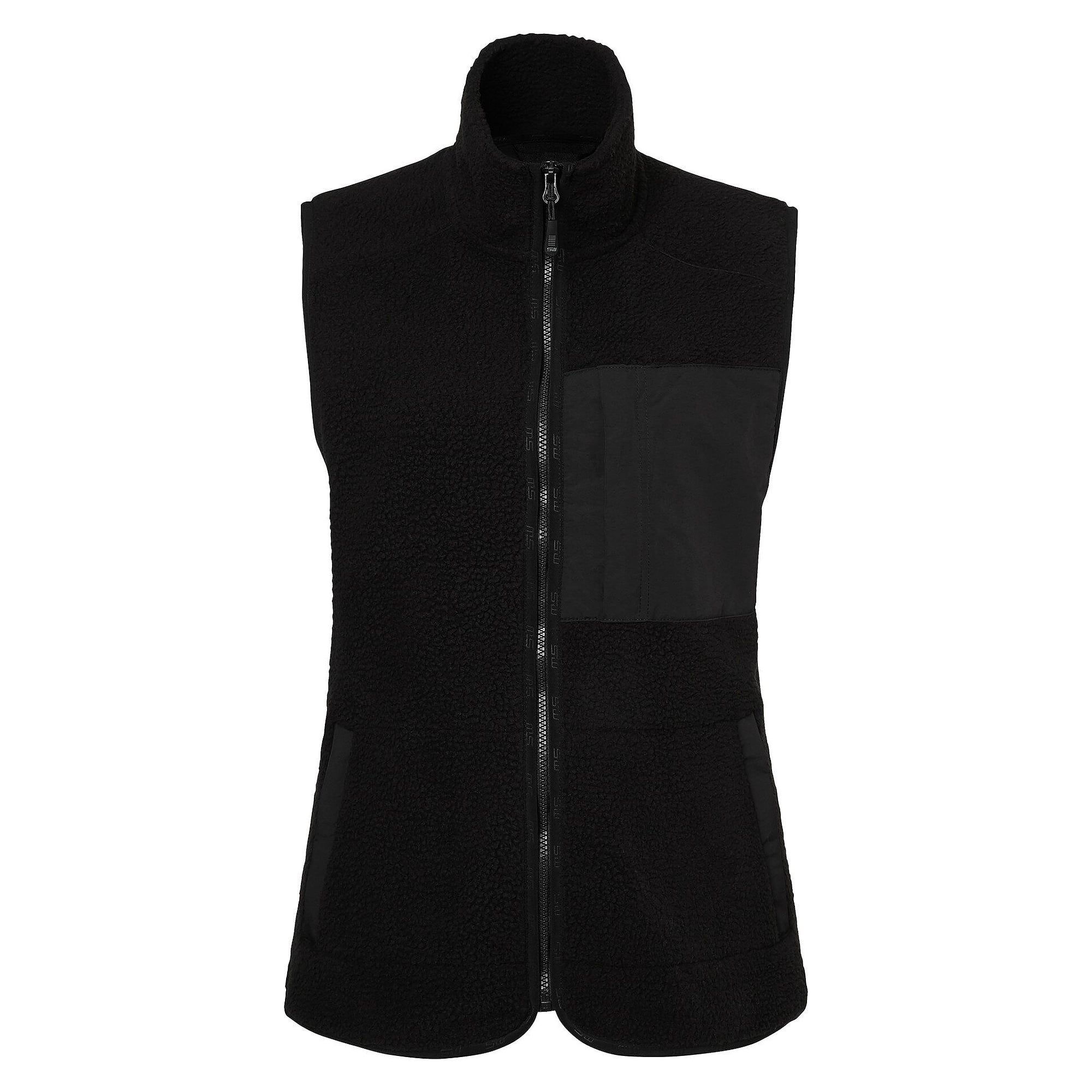 Gilet polaire femme Saga en polyester et nylon recyclés, noir - South West 1000335001