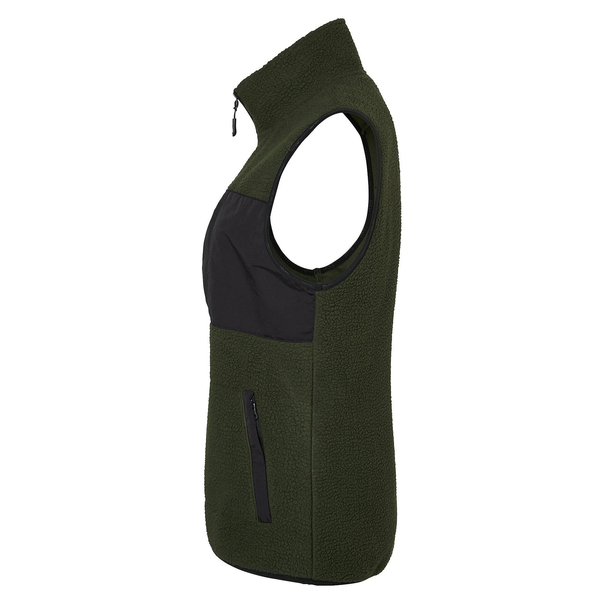 Damen-Fleeceweste Saga aus recyceltem Polyester und Nylon, dunkeloliv - South West 1000335303