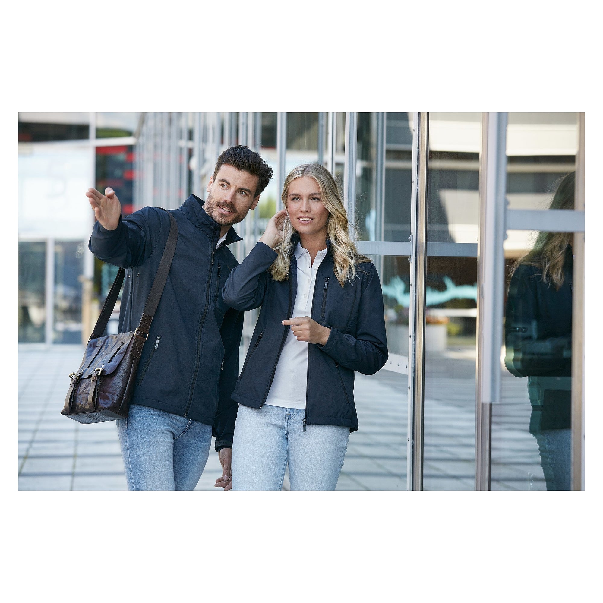 Herren-Softshelljacke Atlantic mit TPU-Membran, wasser- und windabweisend, schwarz - South West 1000353001