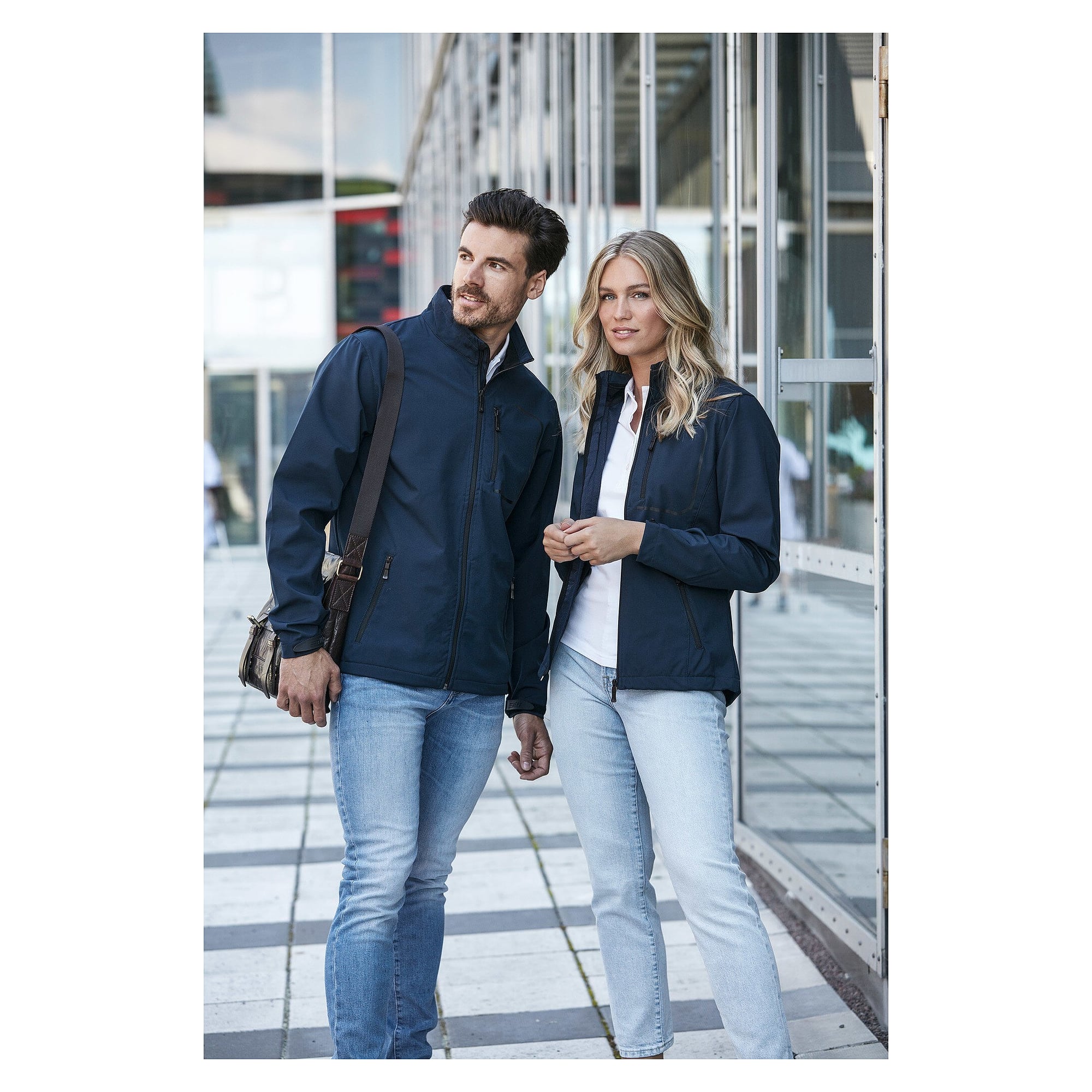 Herren-Softshelljacke Atlantic mit TPU-Membran, wasser- und windabweisend, schwarz - South West 1000353001
