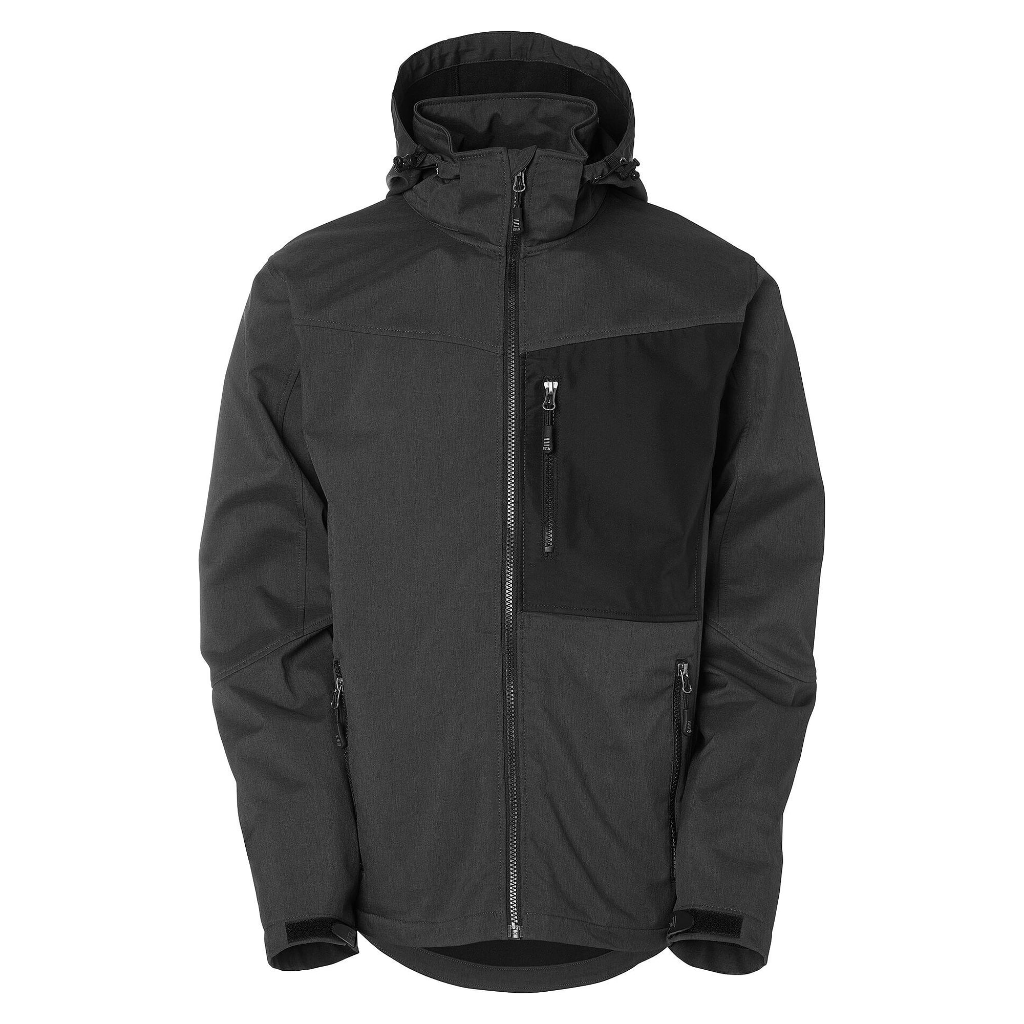 Veste softshell Jack homme à capuche, coupe-vent, déperlante 3 000 mm, gris foncé - South West 1000355021
