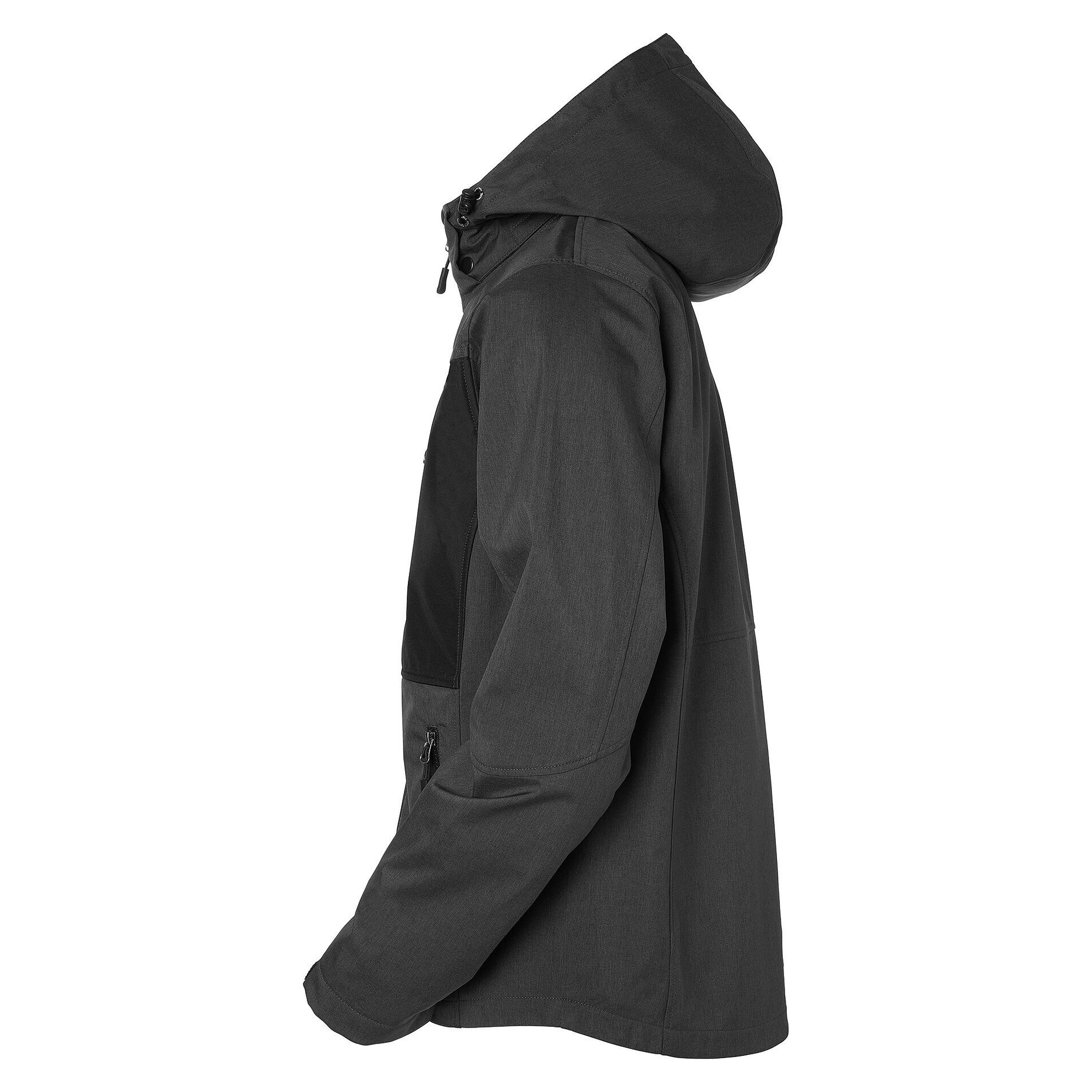 Softshelljacke Jack für Herren mit Kapuze, winddicht, wasserabweisend 3.000 mm, dunkelgrau - South West 1000355021