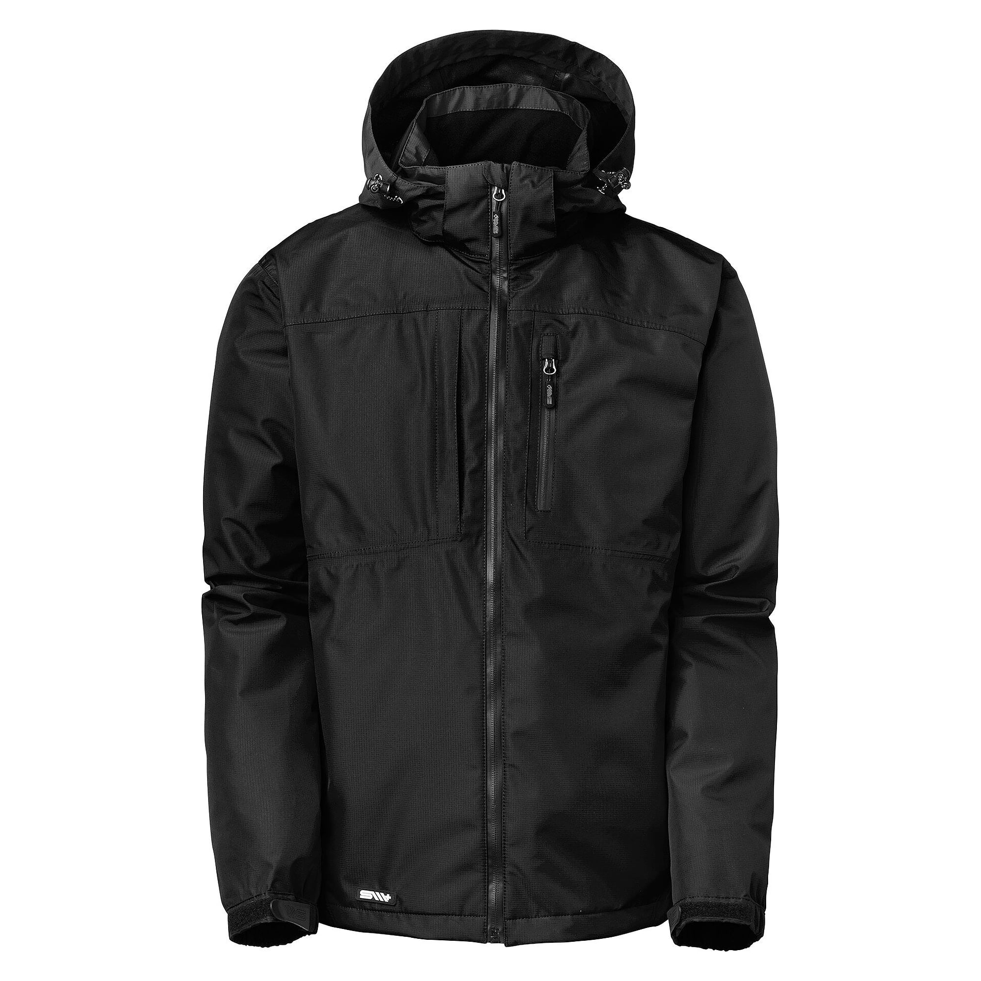 Herren-Shelljacke Ames, wind- und wasserdicht, Ripstop, 10.000 mm, abnehmbare Kapuze, schwarz - South West 1000356001