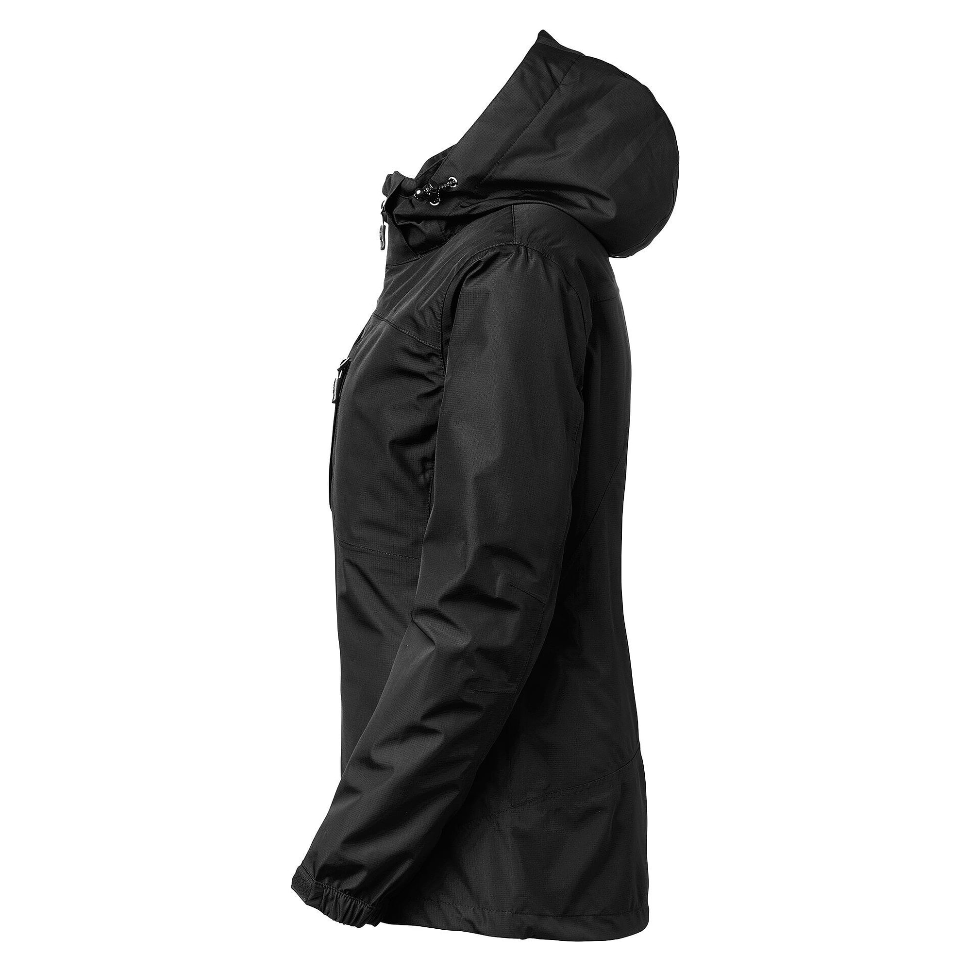 Damen-Shelljacke Alma, wind- und wasserdicht, Ripstop, 10.000 mm, abnehmbare Kapuze, schwarz - South West 1000357001