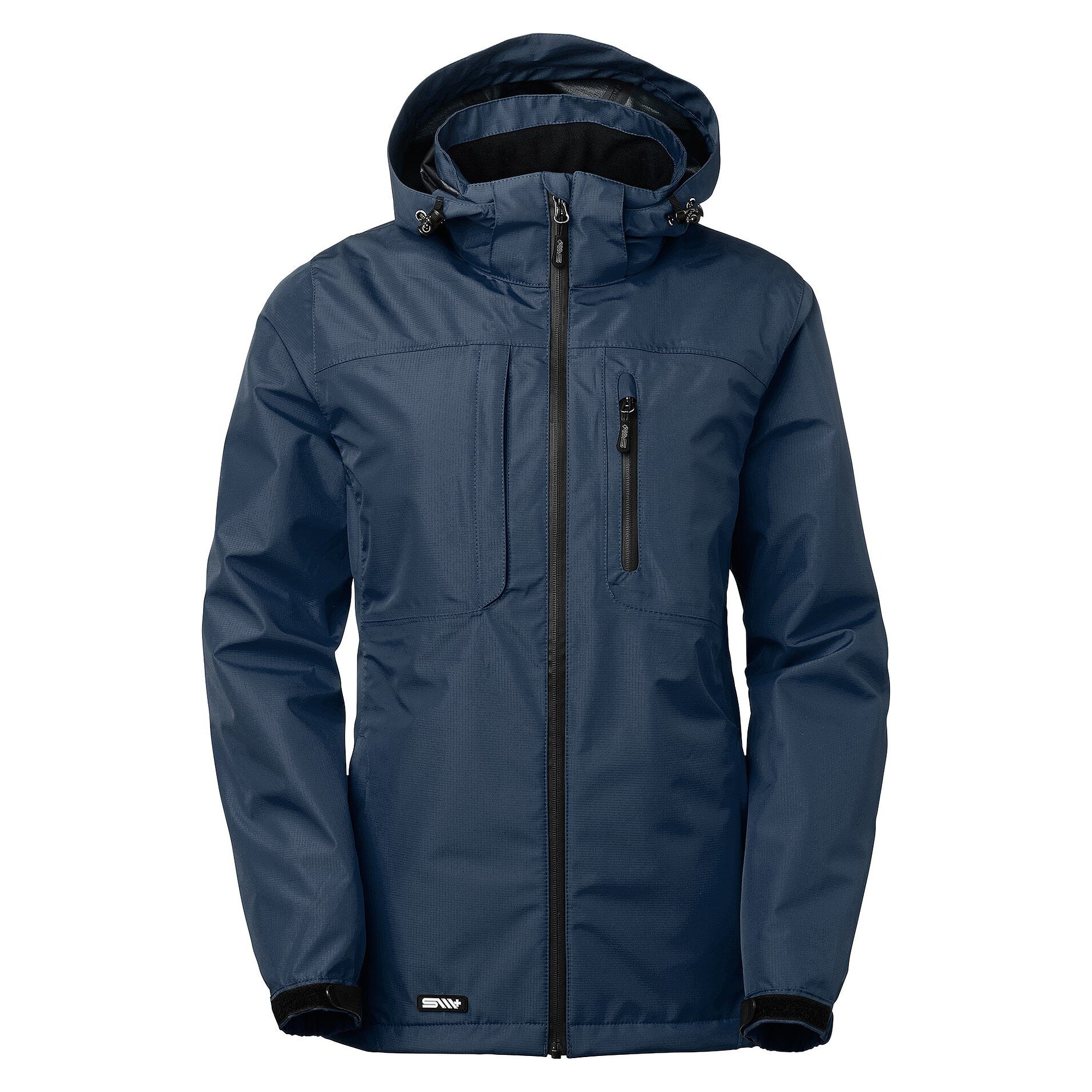 Damen-Shelljacke Alma navyblau, wind- und wasserdicht 10.000 mm, abnehmbare Kapuze - South West 1000357403