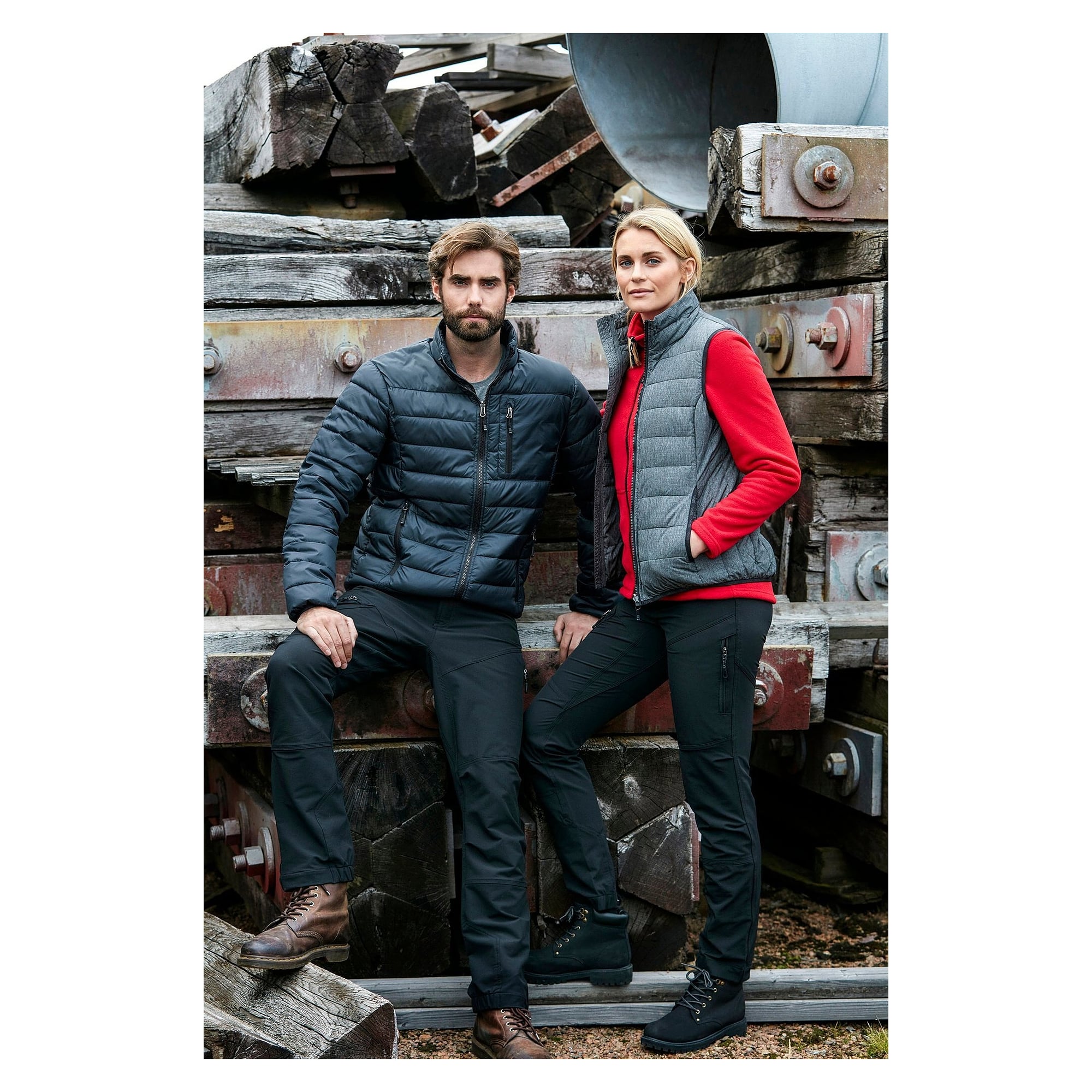 Wattierte Herrenjacke Ames mit Daunenimitat, auch als Futter für die Shelljacke, navy - South West 1000358403