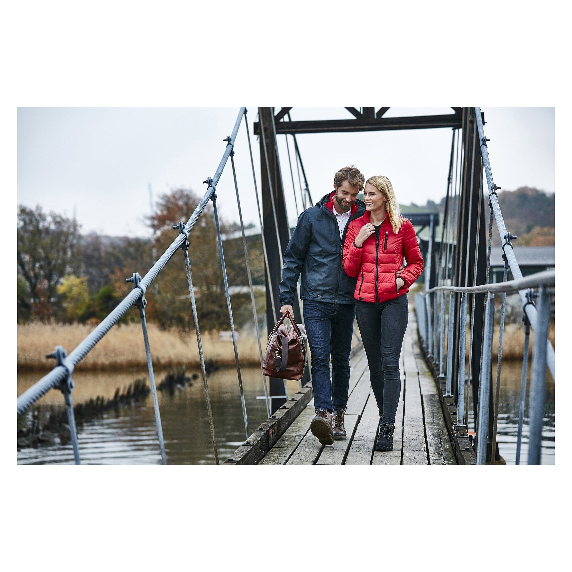 Wattierte Damenjacke Alma mit Daunenimitat, auch als Futter für die Shelljacke, navy - South West 1000360403