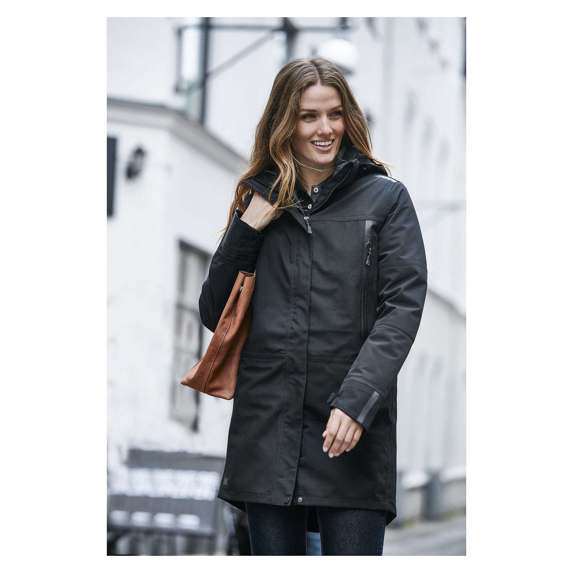 Parka shell Alma pour femme coupe-vent et déperlante, 10 000 mm, noire - South West 1000364001