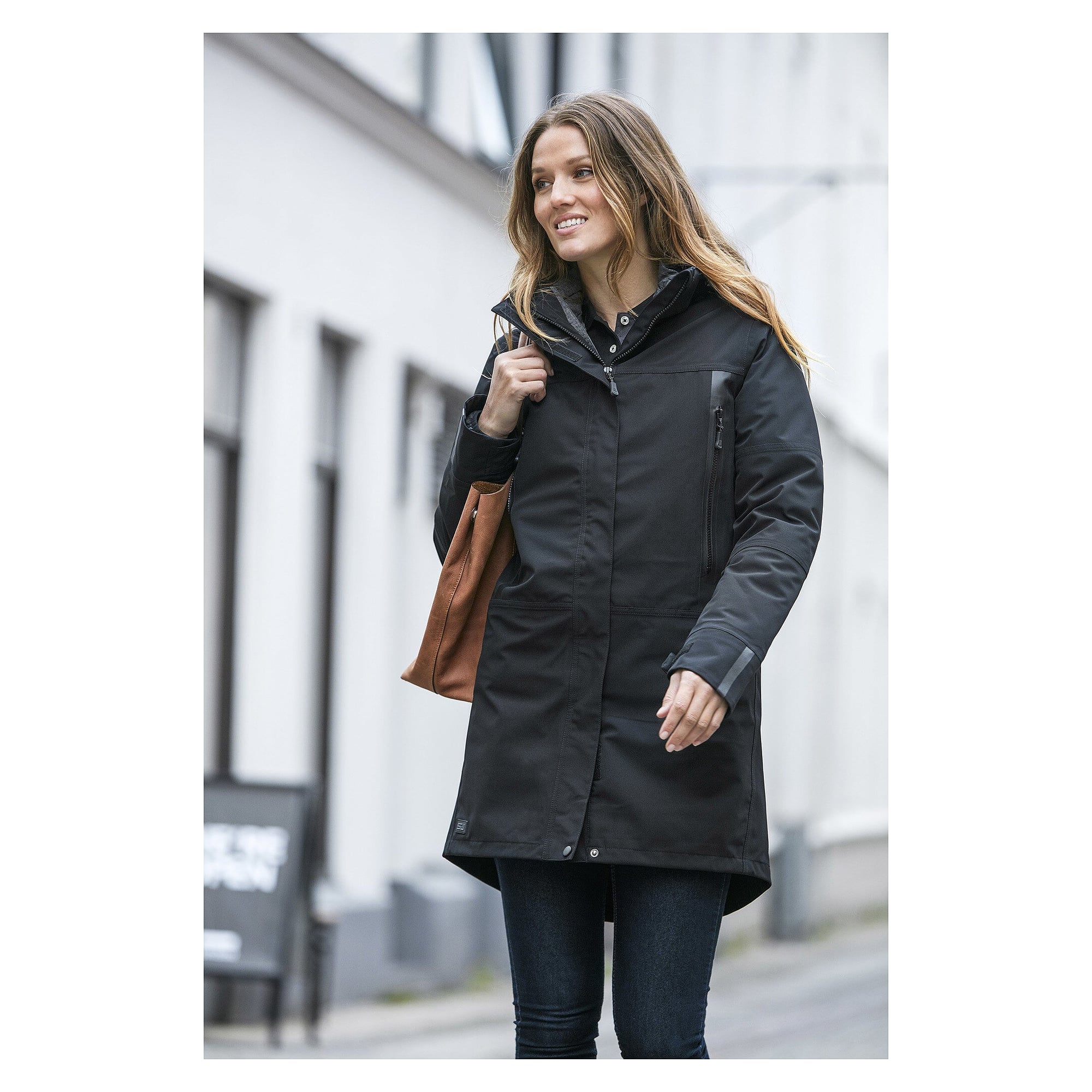 Parka shell Alma pour femme coupe-vent et déperlante, 10 000 mm, noire - South West 1000364001