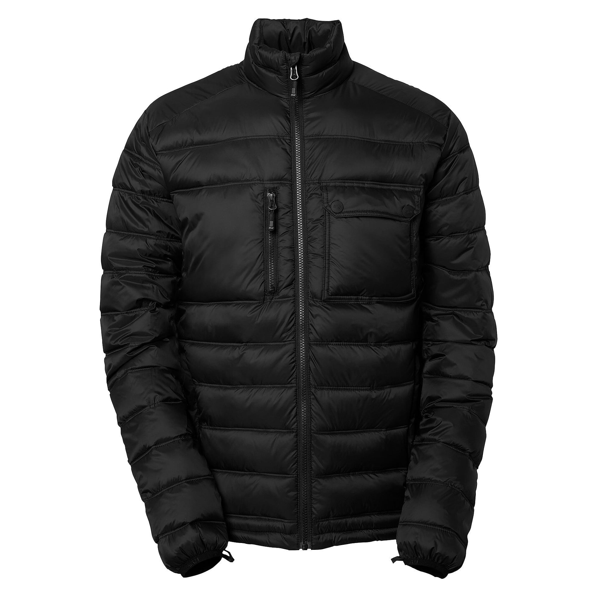 Leichte wattierte Herrenjacke Alve aus recycelten Materialien, Zwischenschicht, schwarz - South West 1000365001